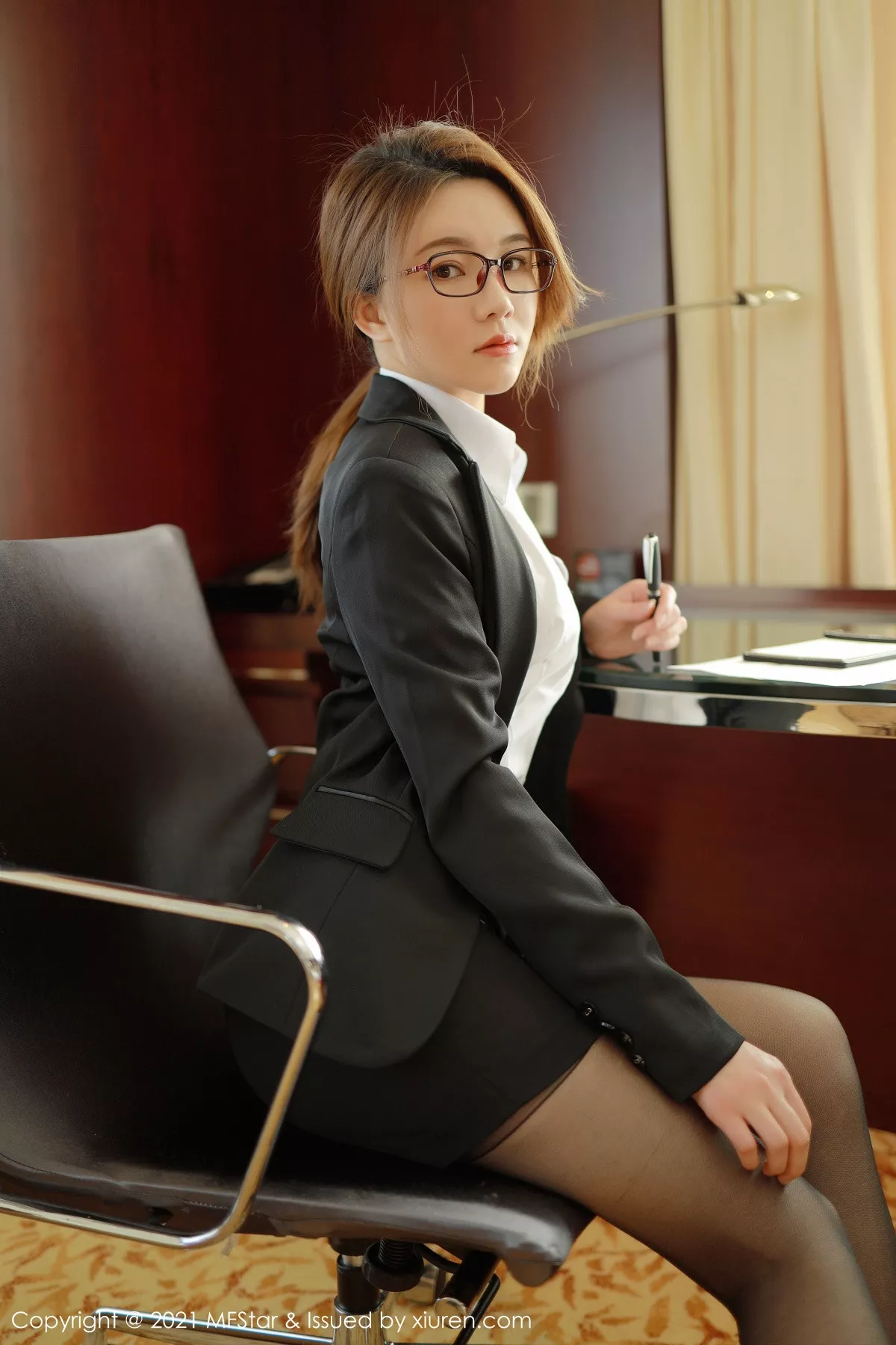 [MFStar模范学院] 2021.02.24 VOL.460 婠婠么 黑丝秘书 [63P] NO.12