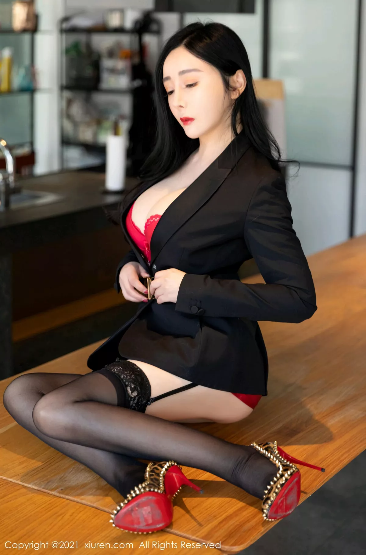 [XiuRen秀人网] 2021.03.01 No.3148 允爾 蕾丝 吊袜 [58P] NO.10