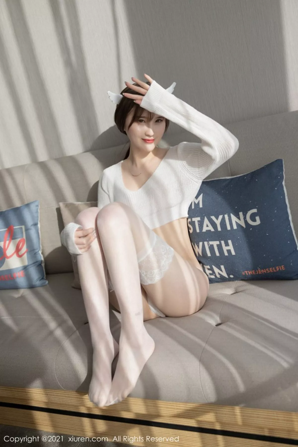 [XiuRen秀人网] 2021.02.20 No.3112 林芮希 蕾丝 丝袜 [41P] NO.8