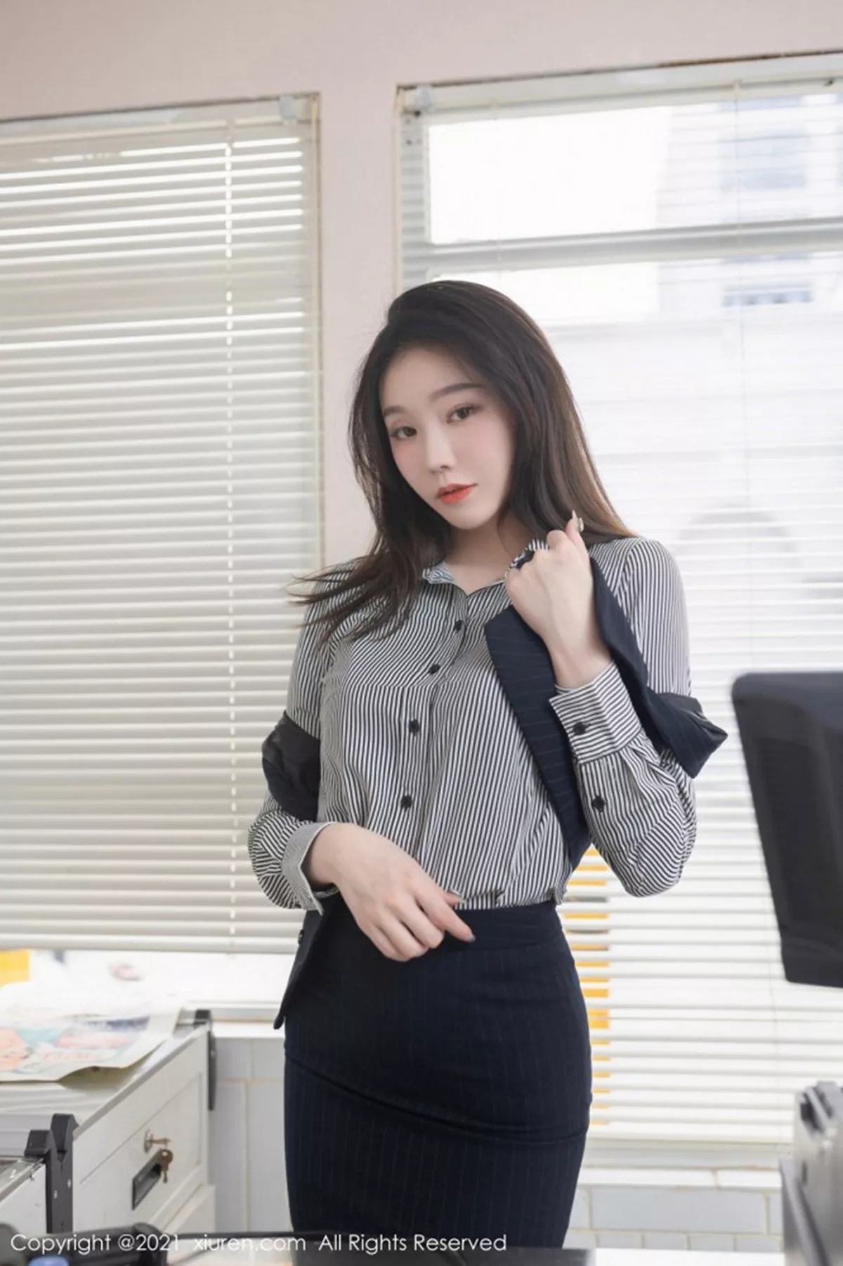 [XiuRen秀人网] 2021.02.22 No.3123 安然Maleah 制服 黑丝 [75P] NO.12