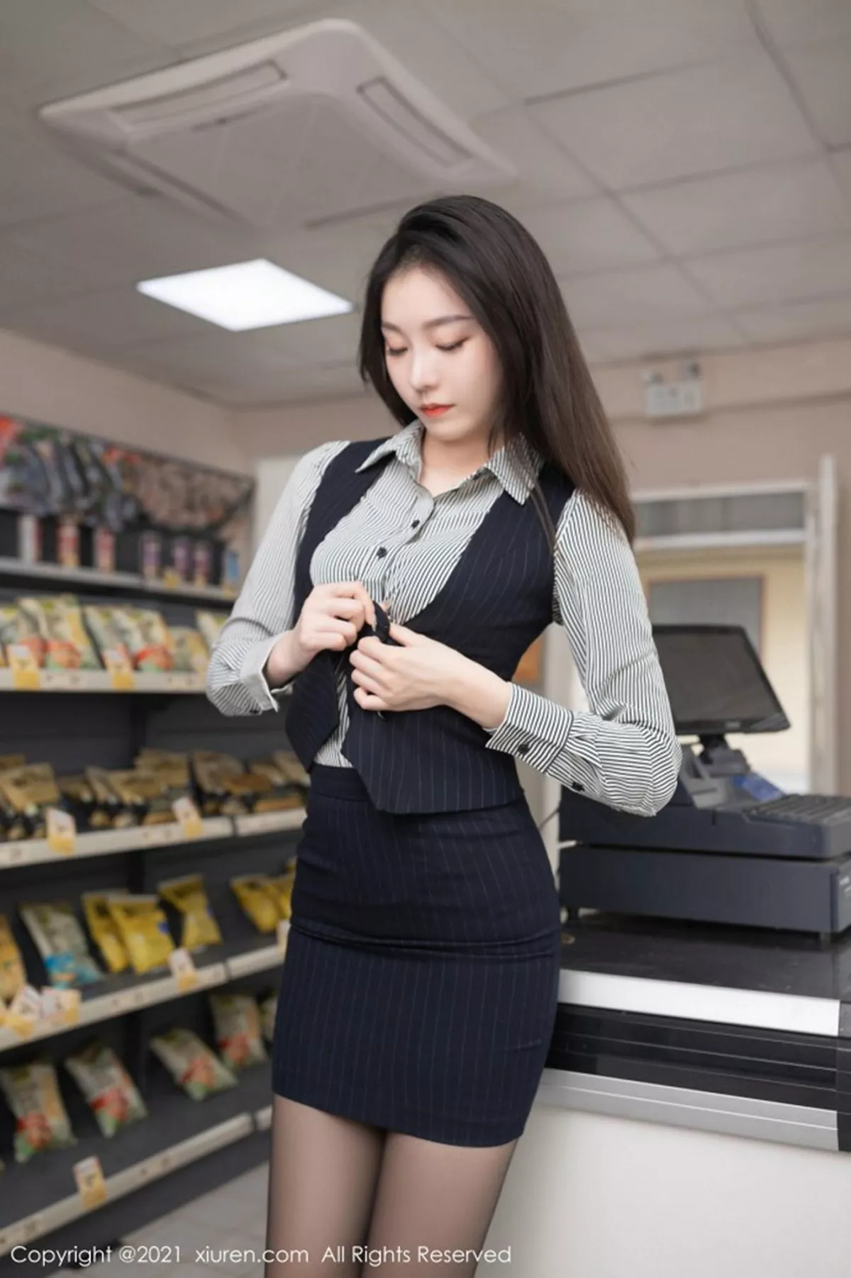 [XiuRen秀人网] 2021.02.22 No.3123 安然Maleah 制服 黑丝 [75P] NO.8