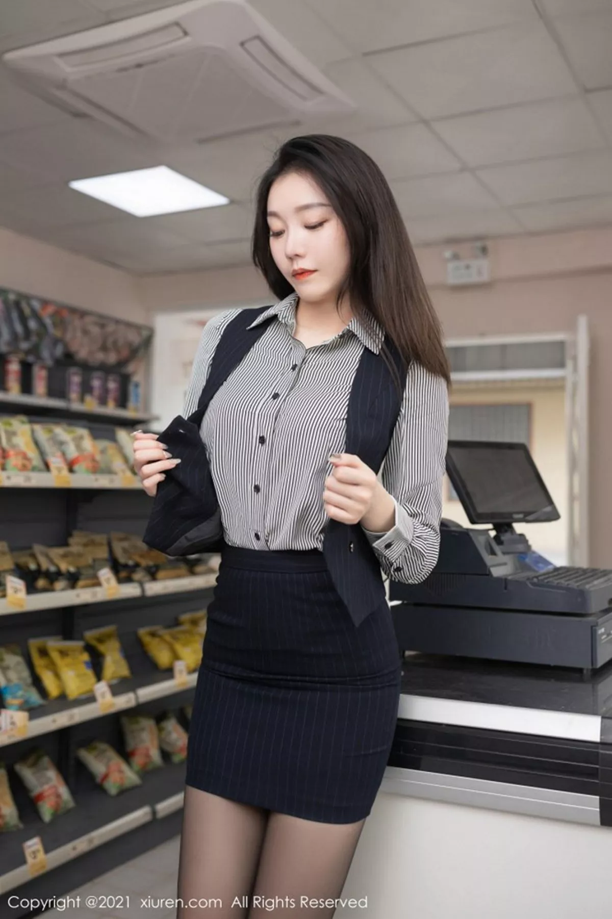 [XiuRen秀人网] 2021.02.22 No.3123 安然Maleah 制服 黑丝 [75P] NO.9