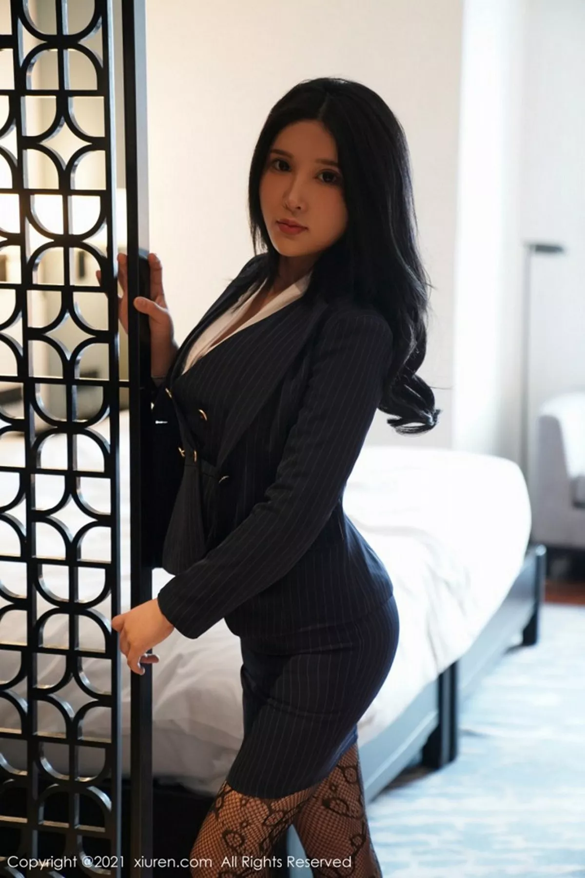 [XiuRen秀人网] 2021.02.23 No.3124 姝姝不是妹妹 网袜 制服 [64P] NO.6