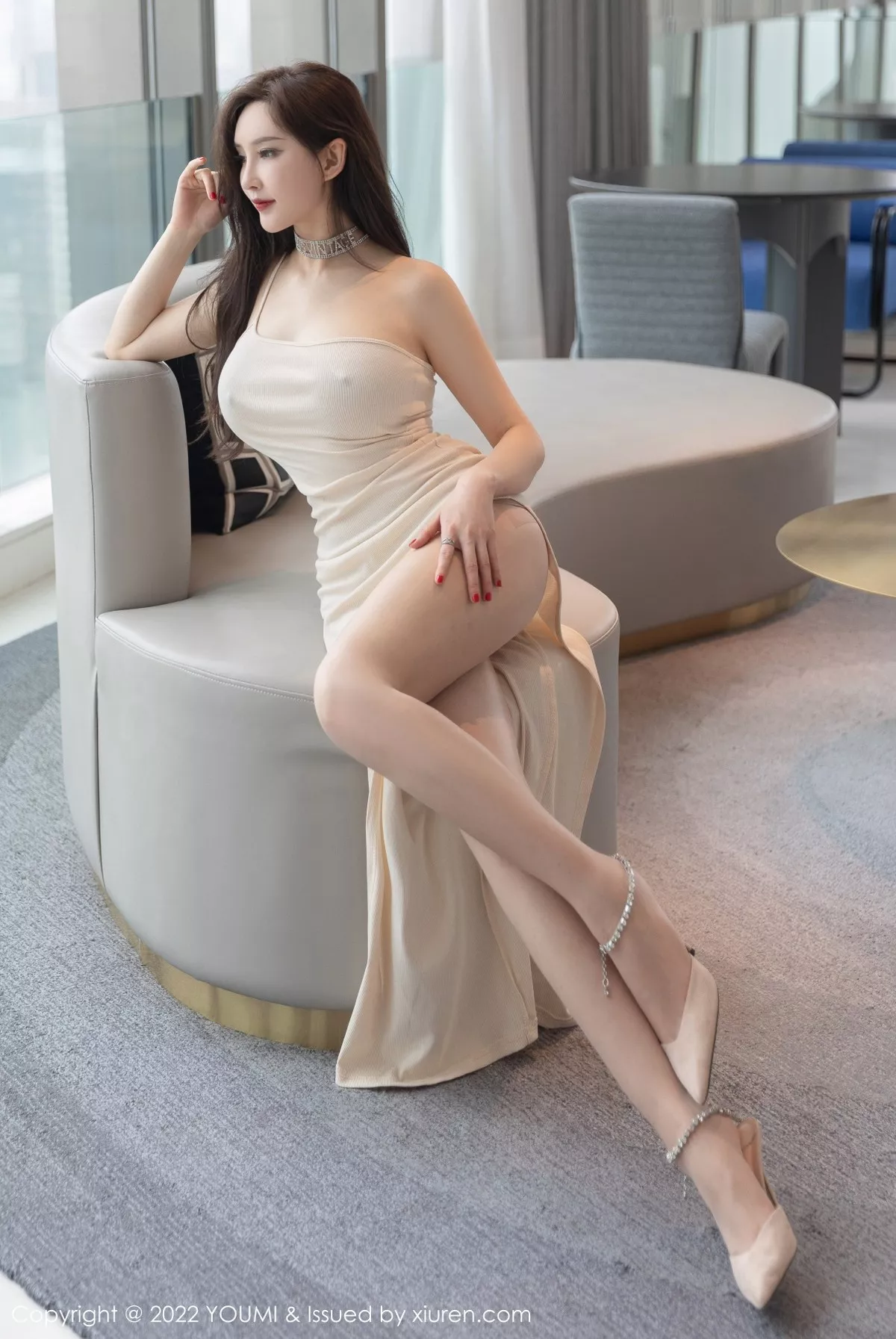 [YOUMI尤蜜荟] 2022.07.08 VOL.813 奶瓶土肥圆矮挫丑黑穷 长裙美腿 [76P] NO.2