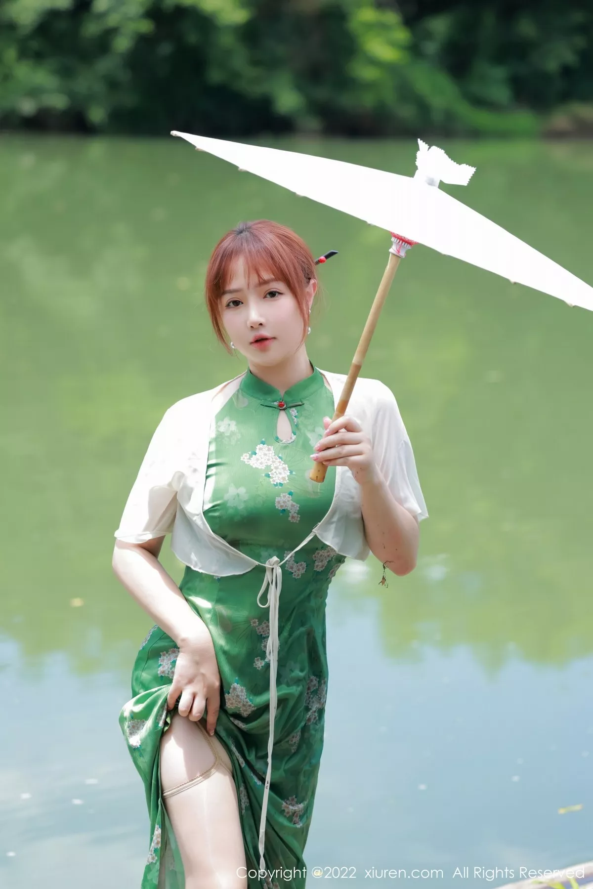 [XiuRen秀人网] 2022.07.14 No.5276 养乐多DoDo 湖景旗袍 [51P] NO.6