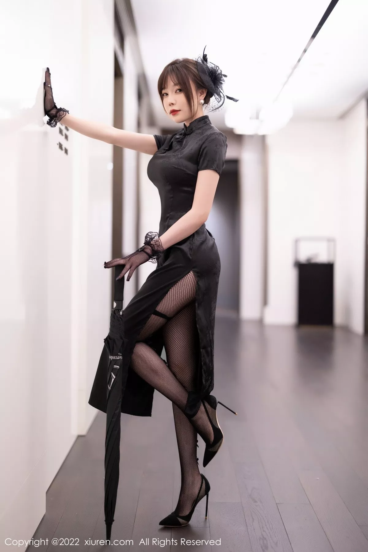 [XiuRen秀人网] 2022.09.01 No.5532 徐莉芝Booty 黑色旗袍 [79P] NO.8