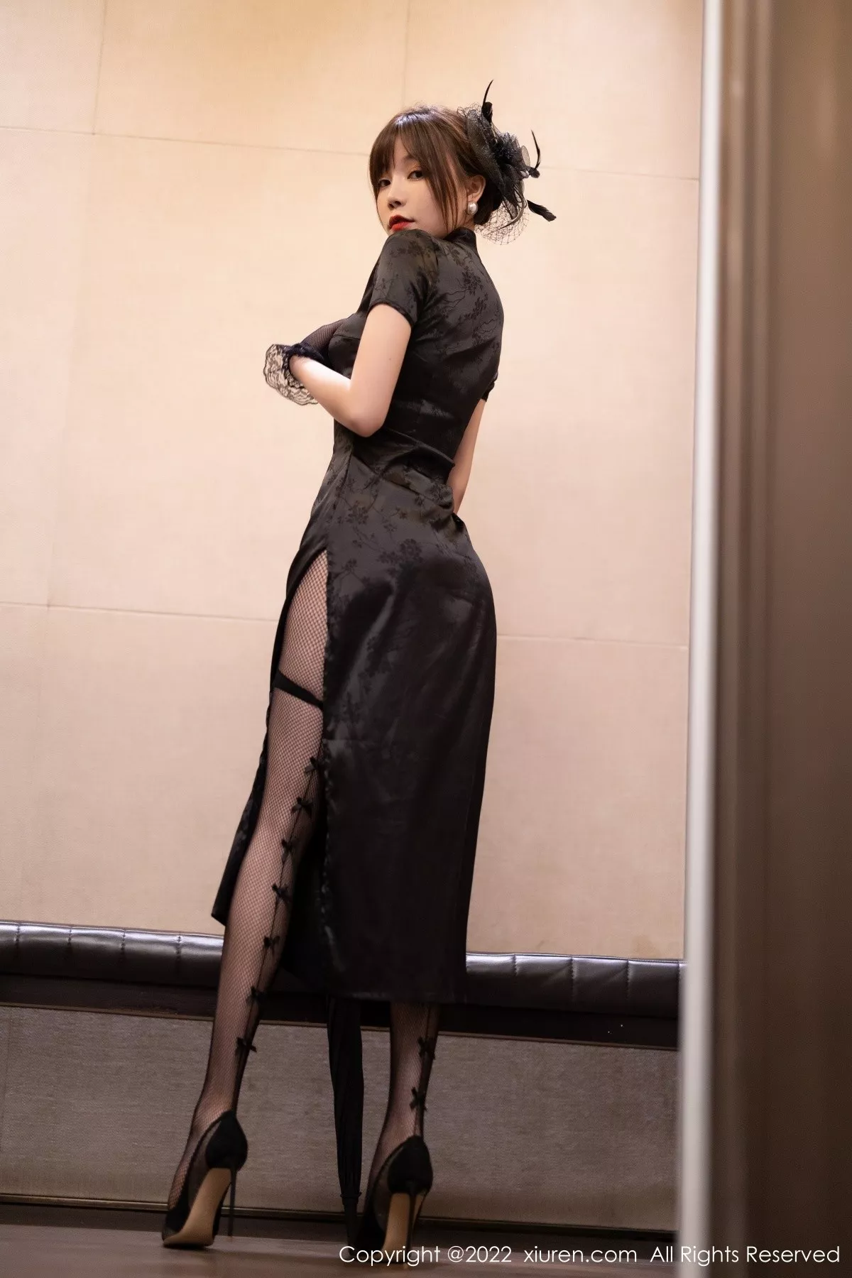 [XiuRen秀人网] 2022.09.01 No.5532 徐莉芝Booty 黑色旗袍 [79P] NO.3