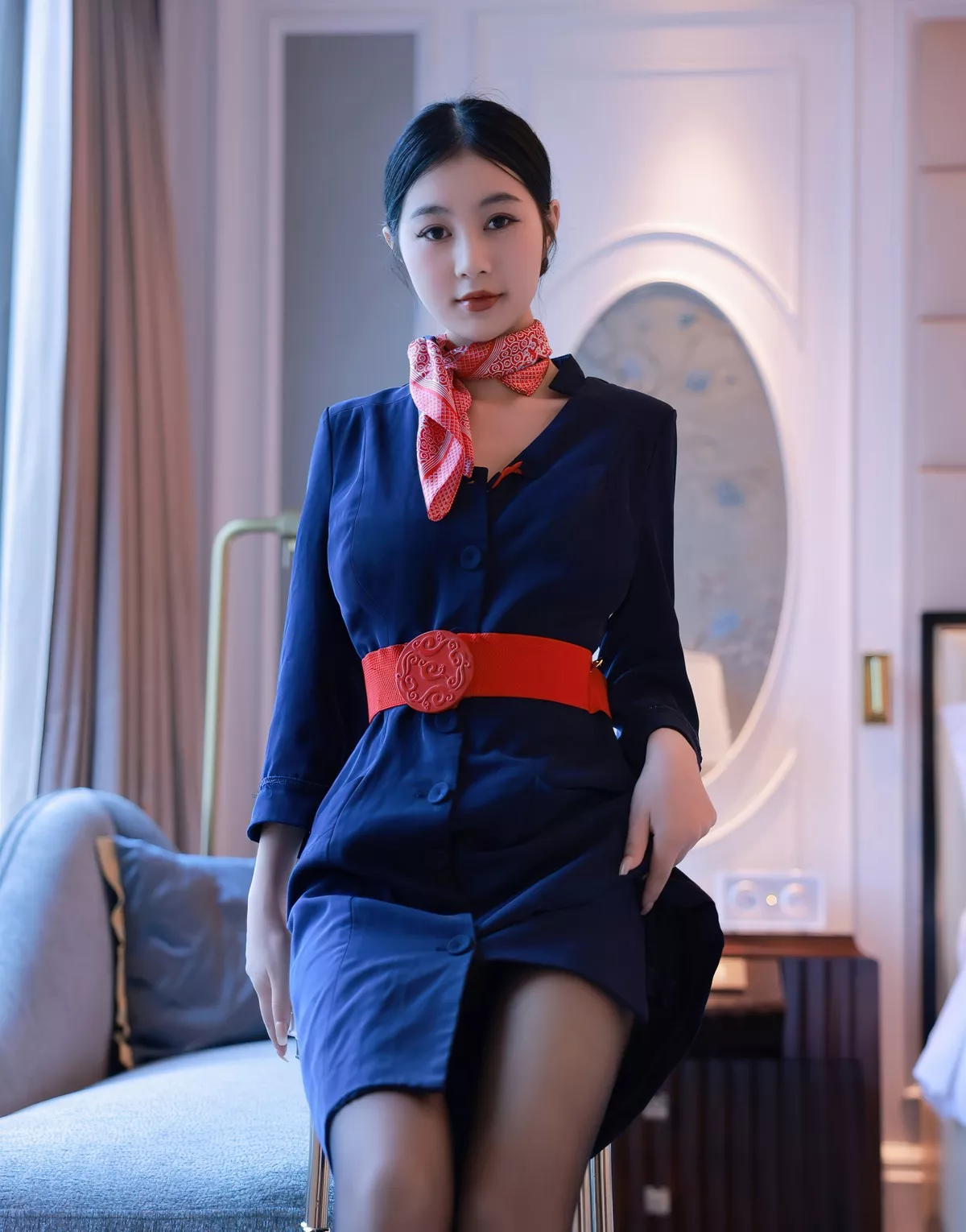 [XiuRen秀人网] 2022.09.13 No.5579 谢晚晚 美腿制服 [61P] NO.7