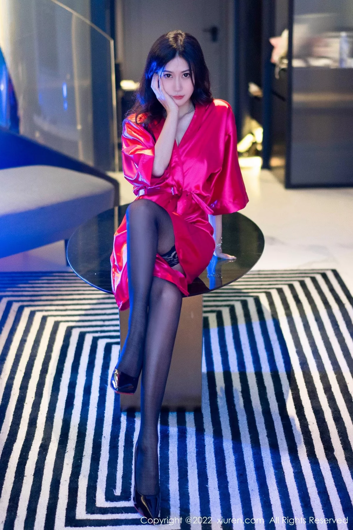 [XiuRen秀人网] 2022.09.14 No.5586 laura阿姣 红色睡裙 [76P] NO.2