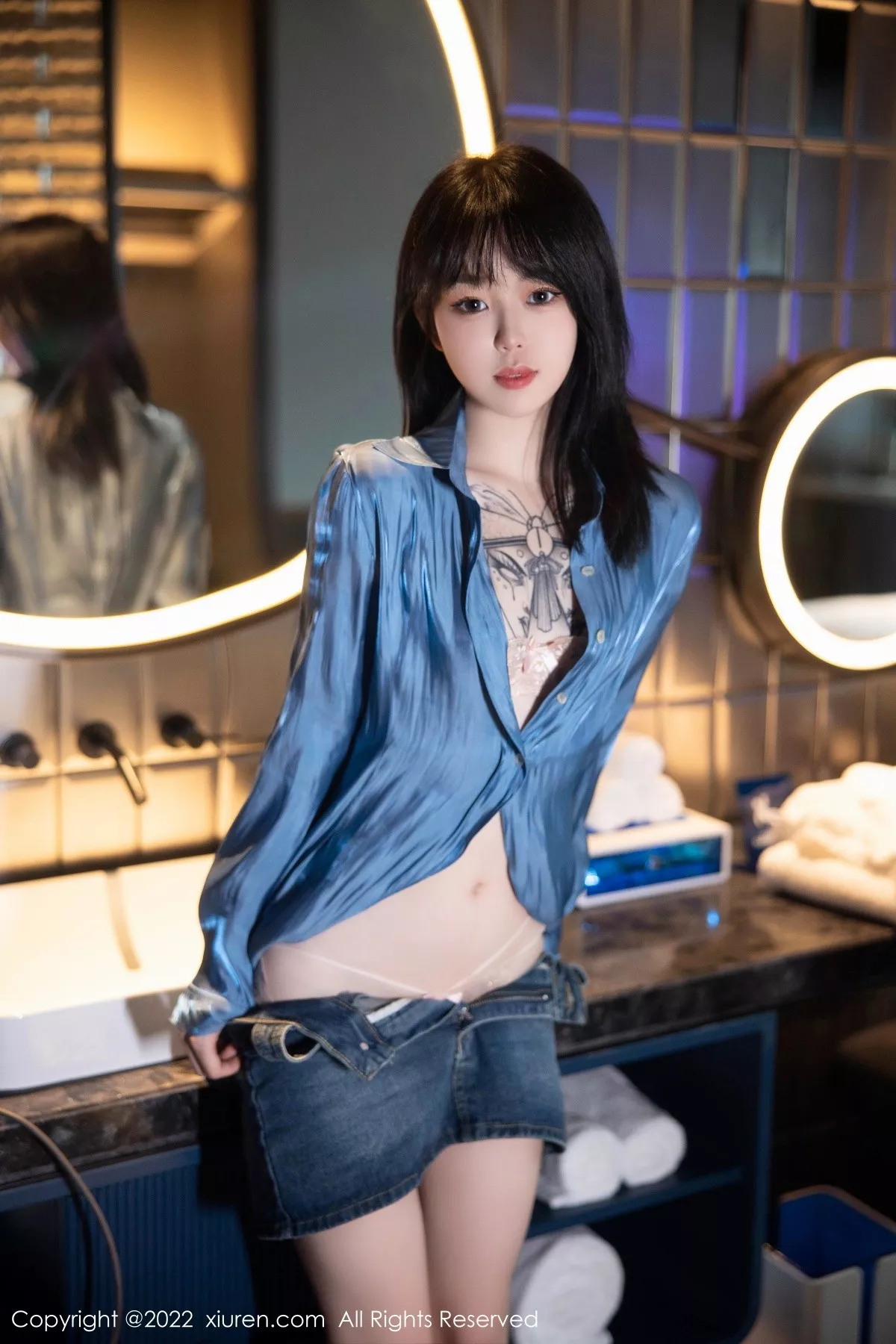 [XiuRen秀人网] 2022.09.29 No.5662 奶瓶. 牛仔裙美腿 [97P] NO.12