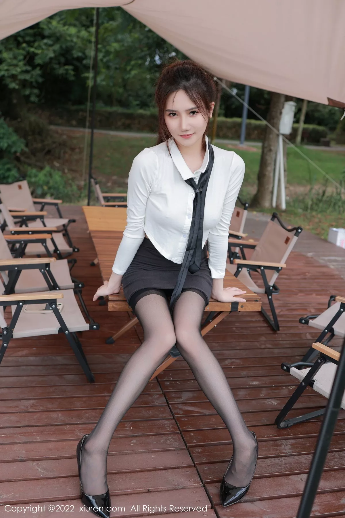 [XiuRen秀人网] 2022.10.13 No.5703 古月小同学 黑丝白T [68P] NO.12