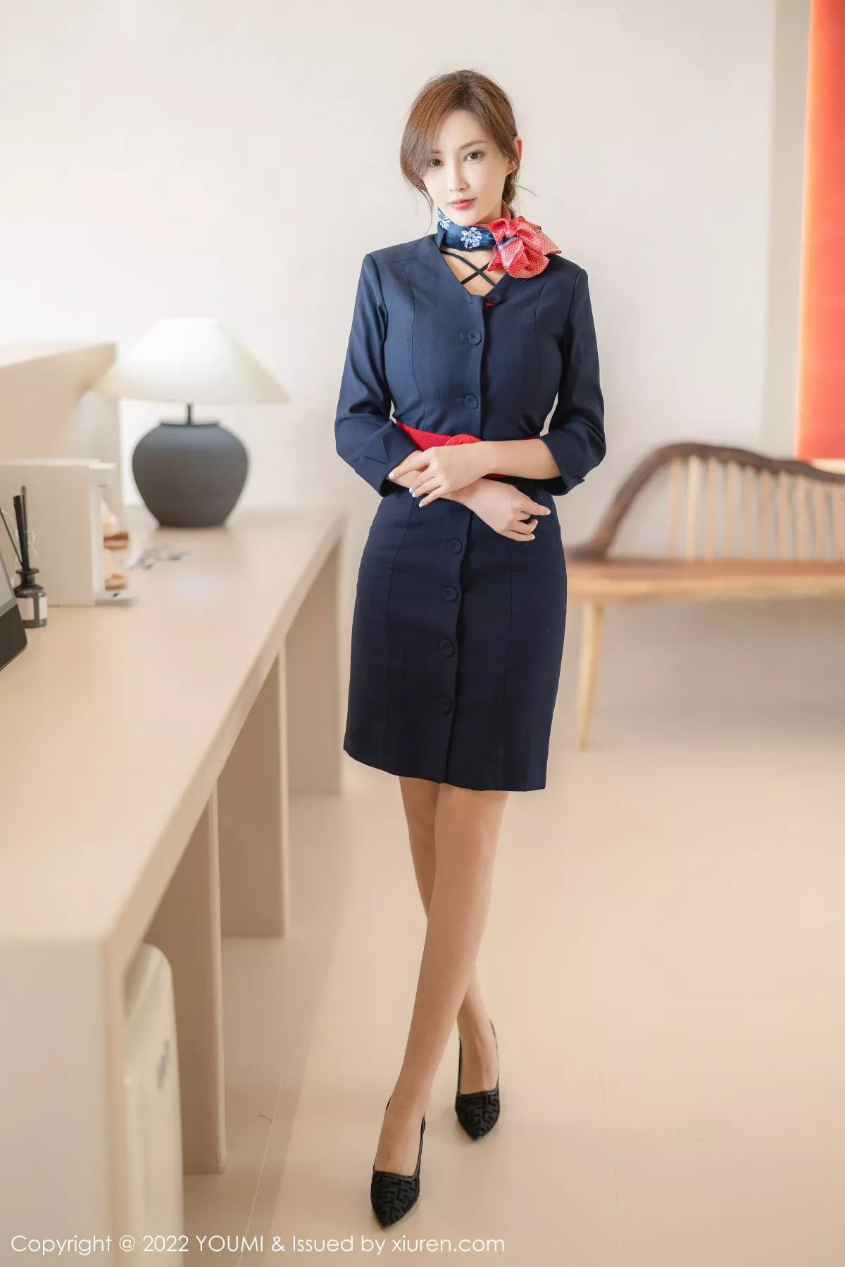 [YOUMI尤蜜荟] 2022.10.28 VOL.858 奶瓶土肥圆矮挫丑黑穷 制服美臀 [77P] NO.3