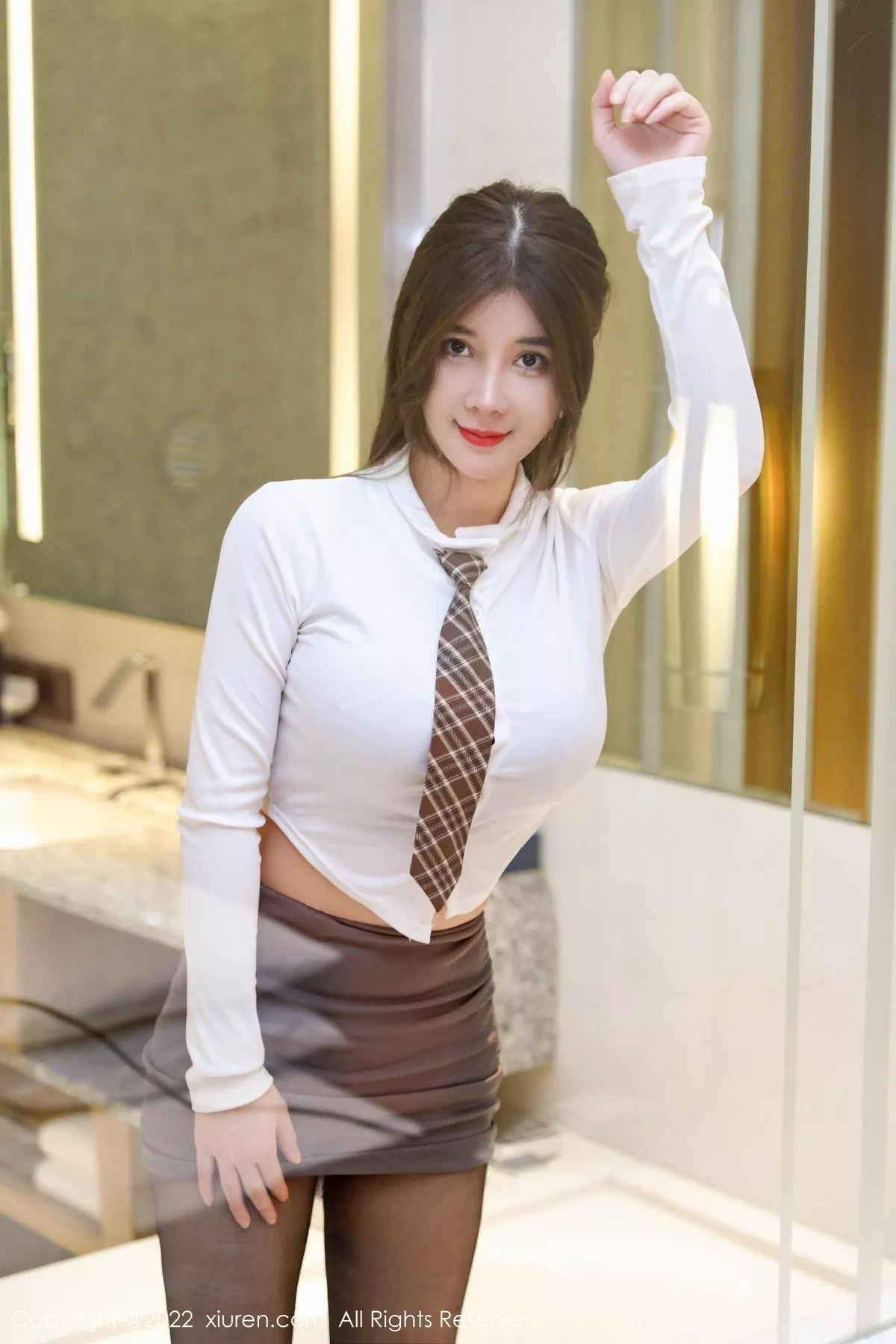 [XiuRen秀人网] 2022.12.07 No.5961 周jojobaby 黑丝短裙 [59P] NO.6