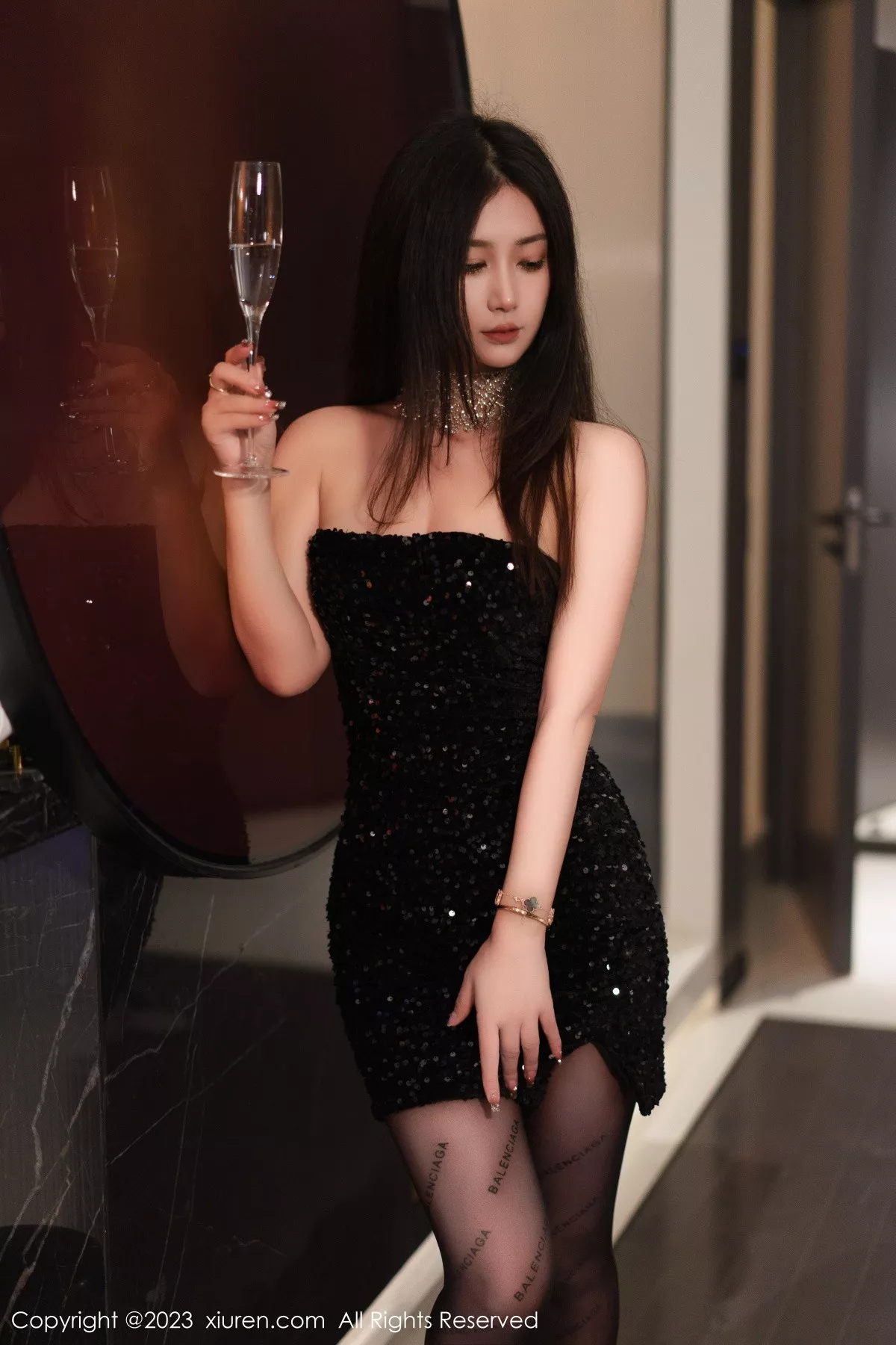 [XiuRen秀人网] 2023.02.09 No.6244 laura阿姣 黑丝美腿 [90P] NO.3