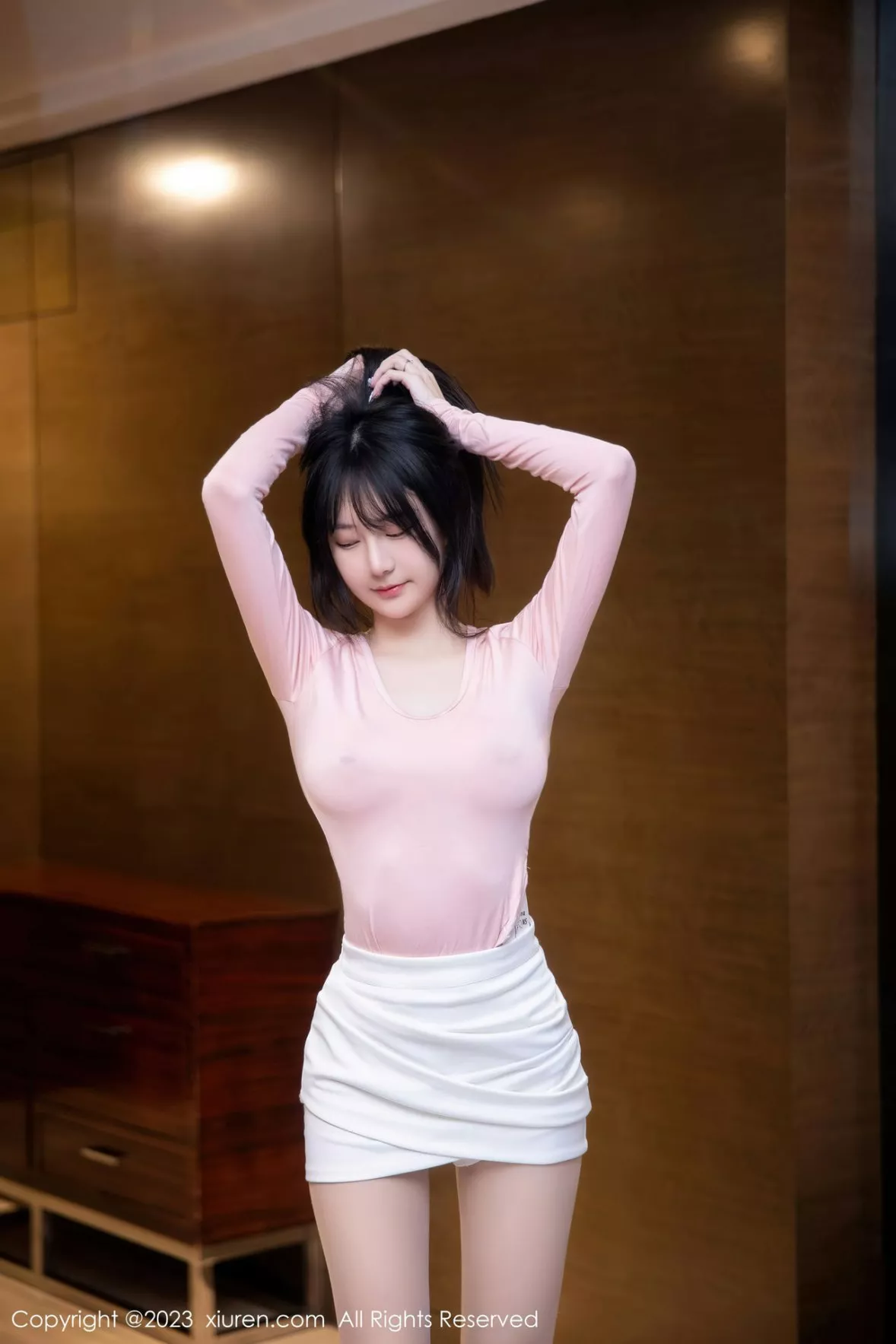 [XiuRen秀人网] 2023.03.06 No.6367 谢小蒽 短裙美臀 [91P] NO.9