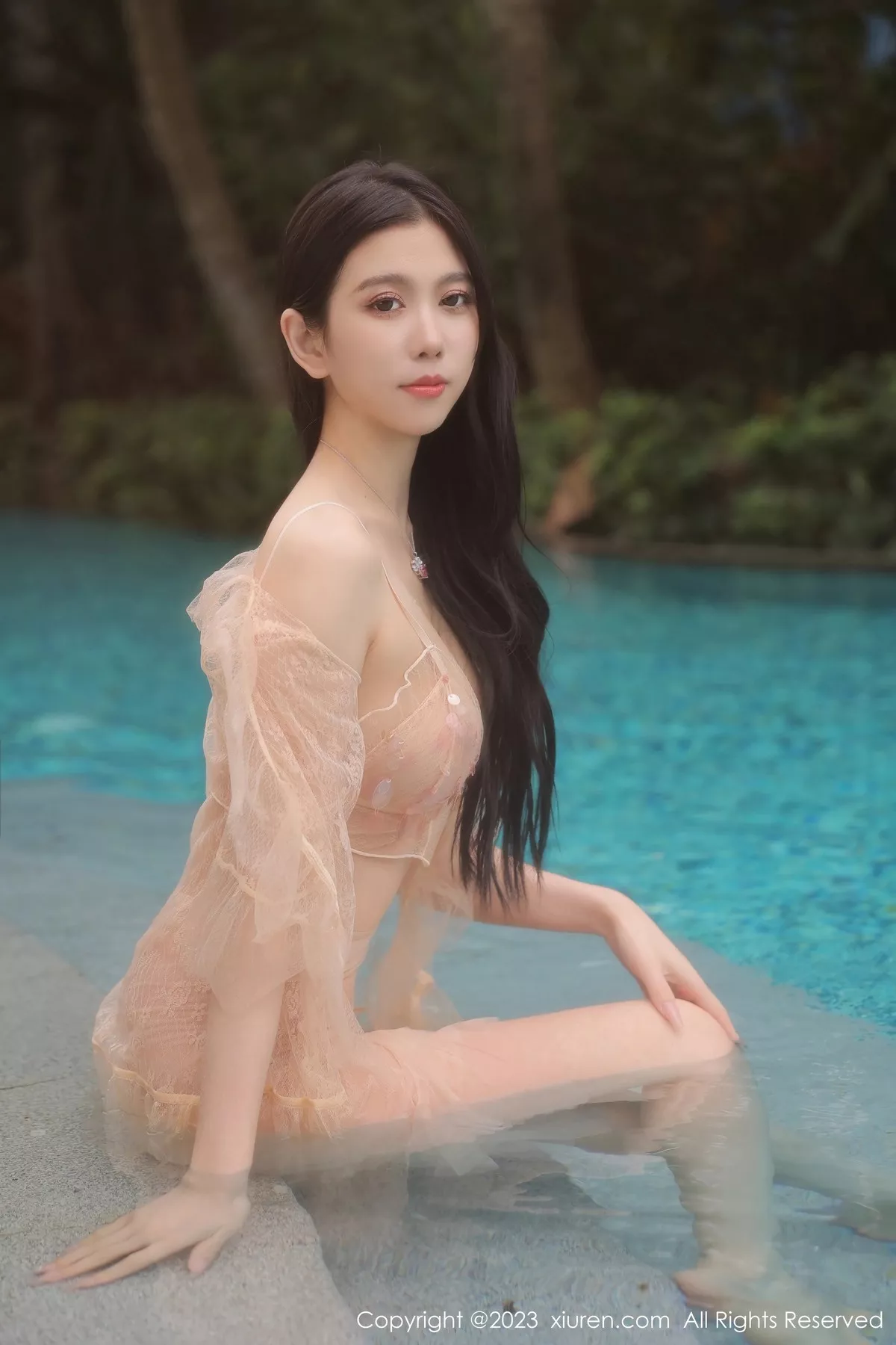 [XiuRen秀人网] 2023.03.07 No.6370 李雅柔182CM 泳池美腿 [55P] NO.7