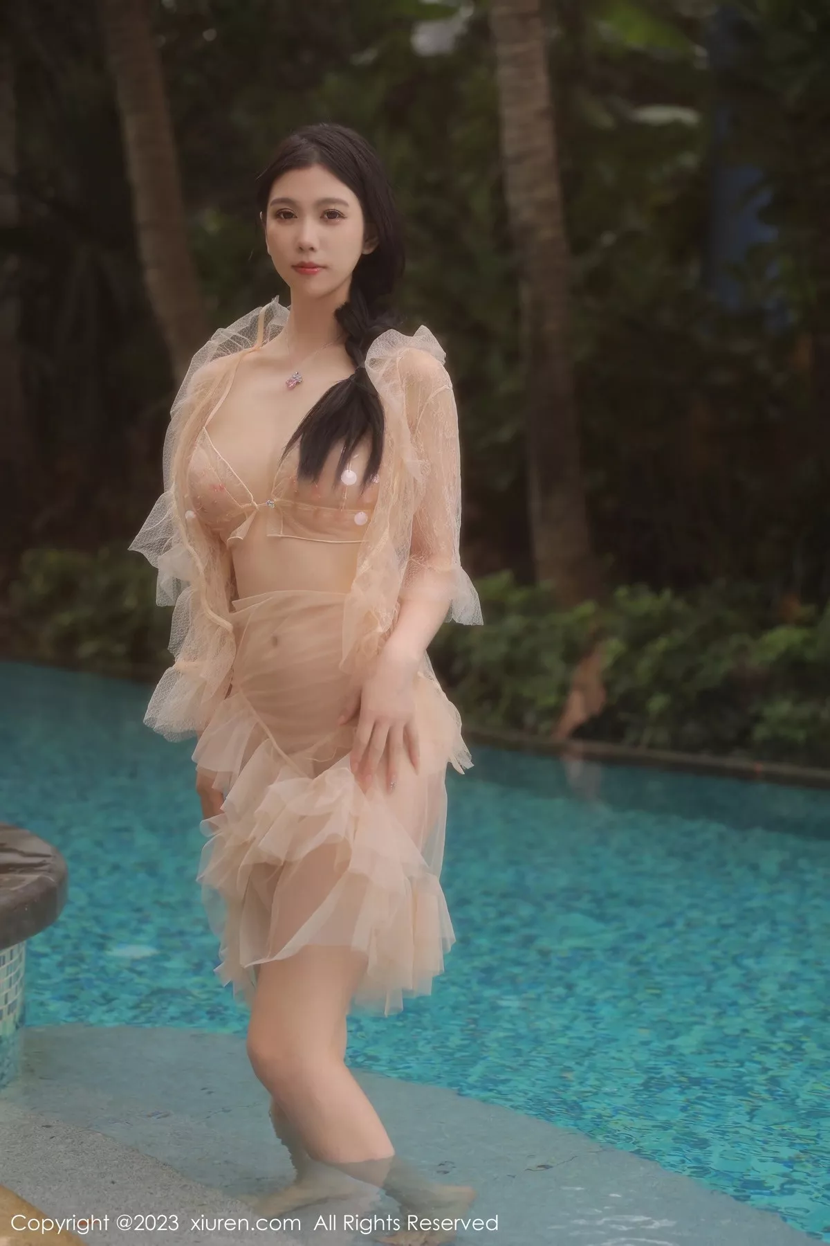 [XiuRen秀人网] 2023.03.07 No.6370 李雅柔182CM 泳池美腿 [55P] NO.4