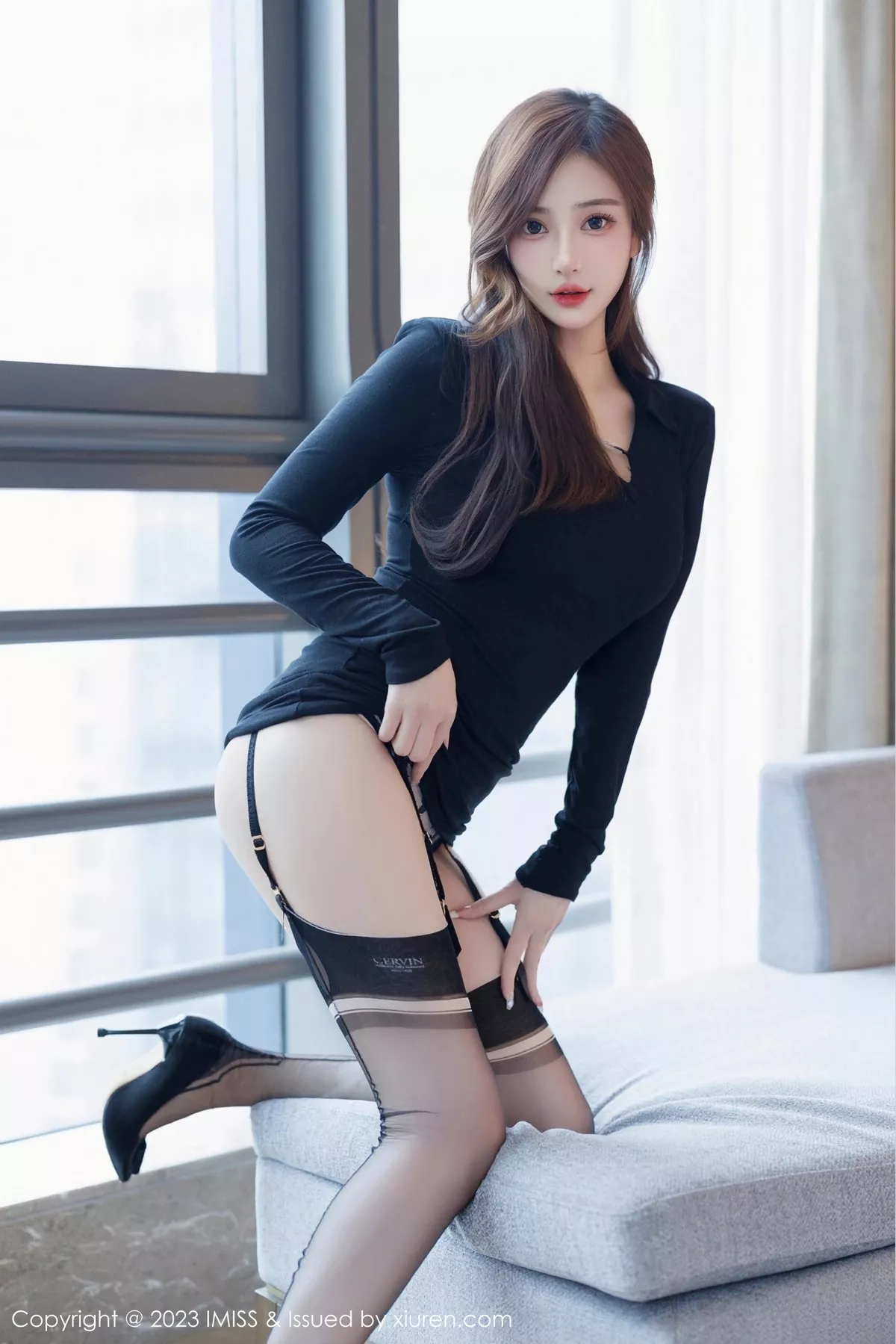 [IMISS爱蜜社] 2023.03.15 VOL.724 Lavinia肉肉 黑丝美腿 [57P] NO.12