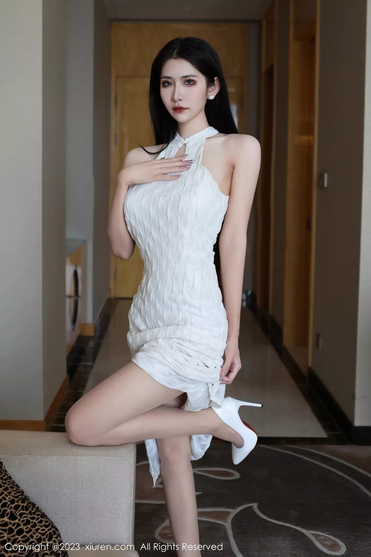 [XiuRen秀人网] 2023.03.20 No.6438 依娜Yina 美腿丝袜 [90P] NO.5