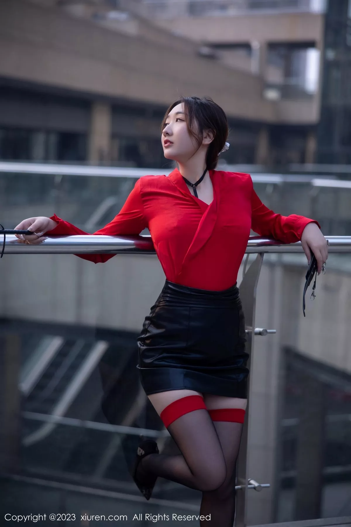 [XiuRen秀人网] 2023.04.06 No.6529 江真真 黑丝短裙 [88P] NO.9