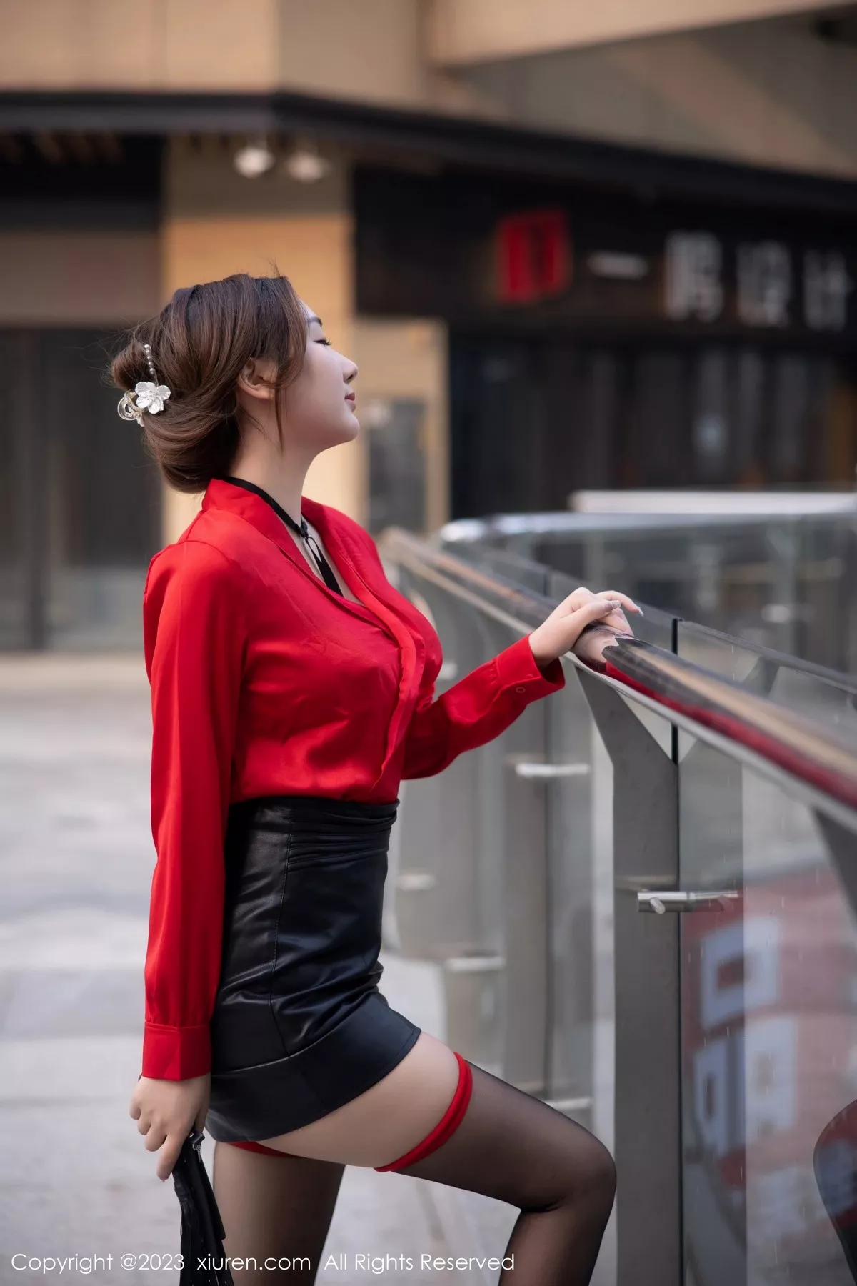 [XiuRen秀人网] 2023.04.06 No.6529 江真真 黑丝短裙 [88P] NO.3