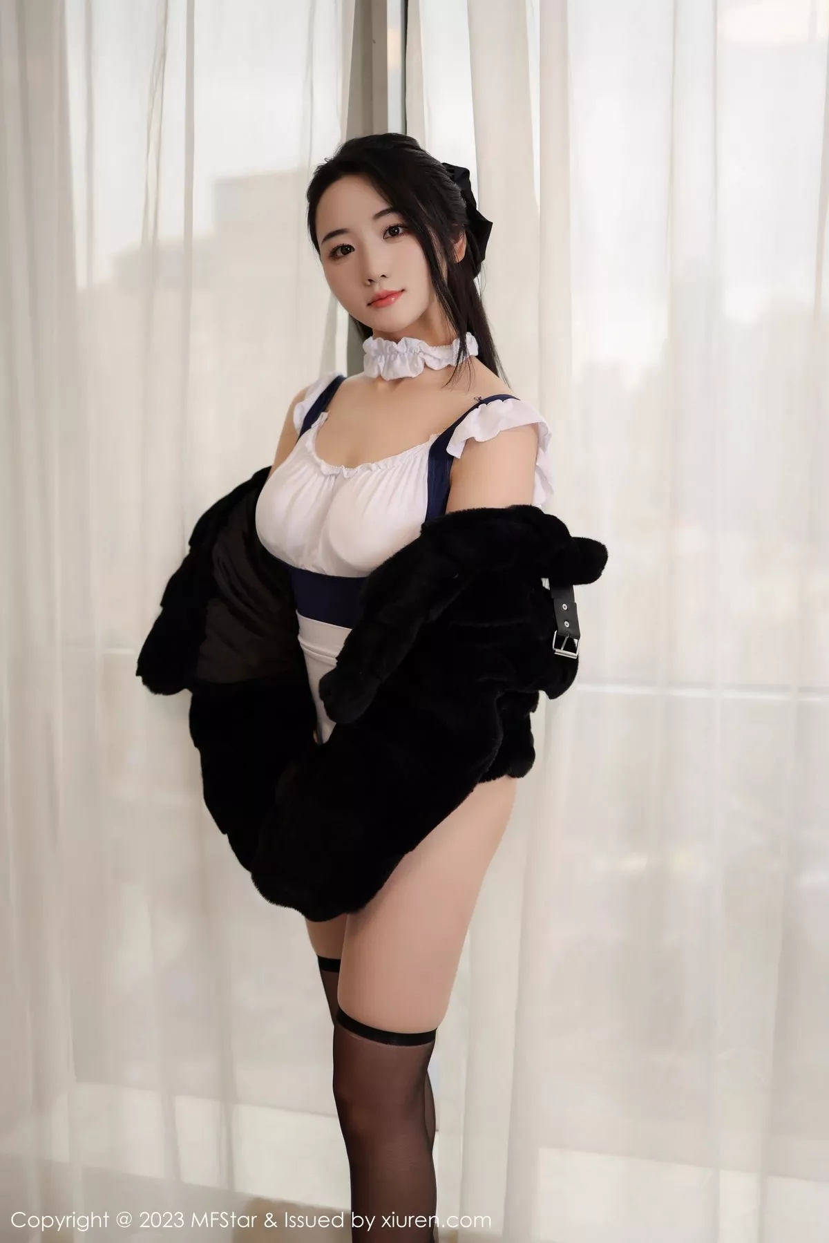 [MFStar模范学院] 2023.04.17 VOL.609 汐汐爱吃草莓 黑丝美腿 [71P] NO.9