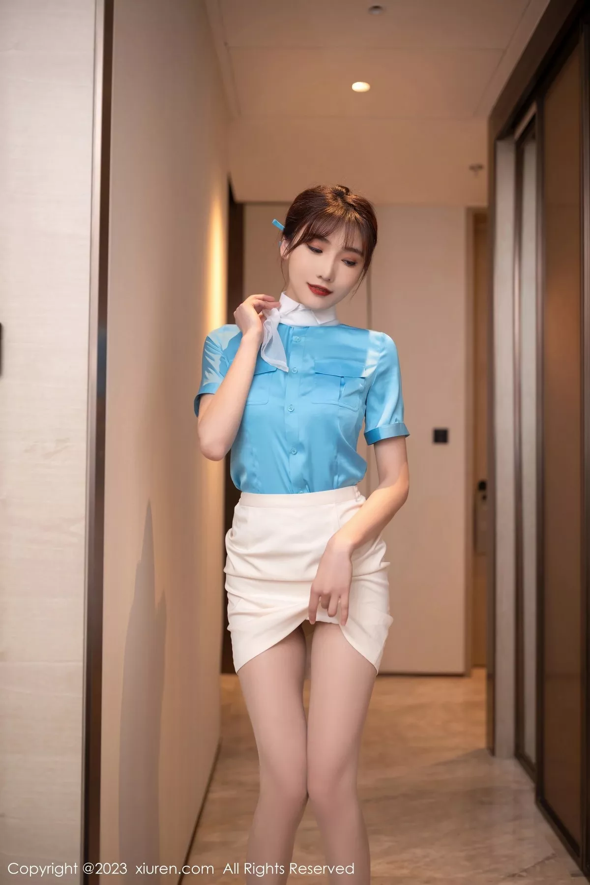 [XiuRen秀人网] 2023.03.23 No.6463 陆萱萱 制服美臀 [83P] NO.3