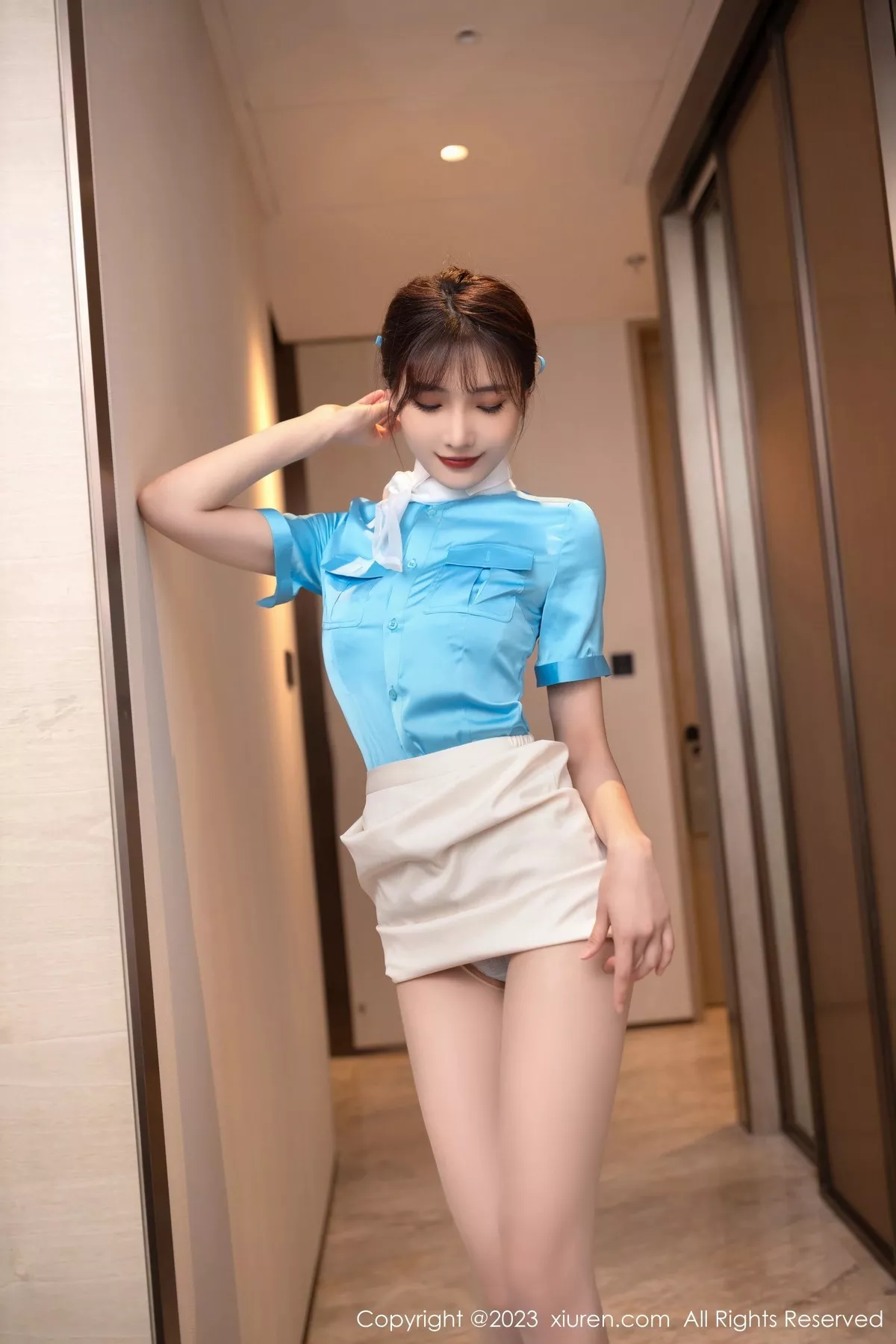 [XiuRen秀人网] 2023.03.23 No.6463 陆萱萱 制服美臀 [83P] NO.4