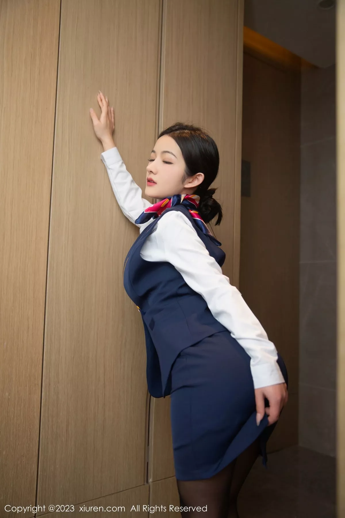 [XiuRen秀人网] 2023.05.10 No.6714 谭小灵 制服黑丝 [76P] NO.3