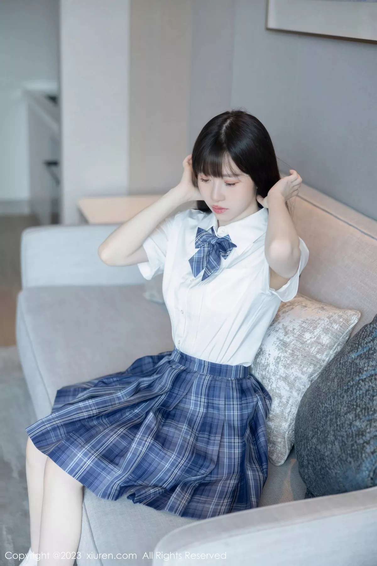 [XiuRen秀人网] 2023.06.29 No.6993 林悠悠 格子裙美腿 [103P] NO.8