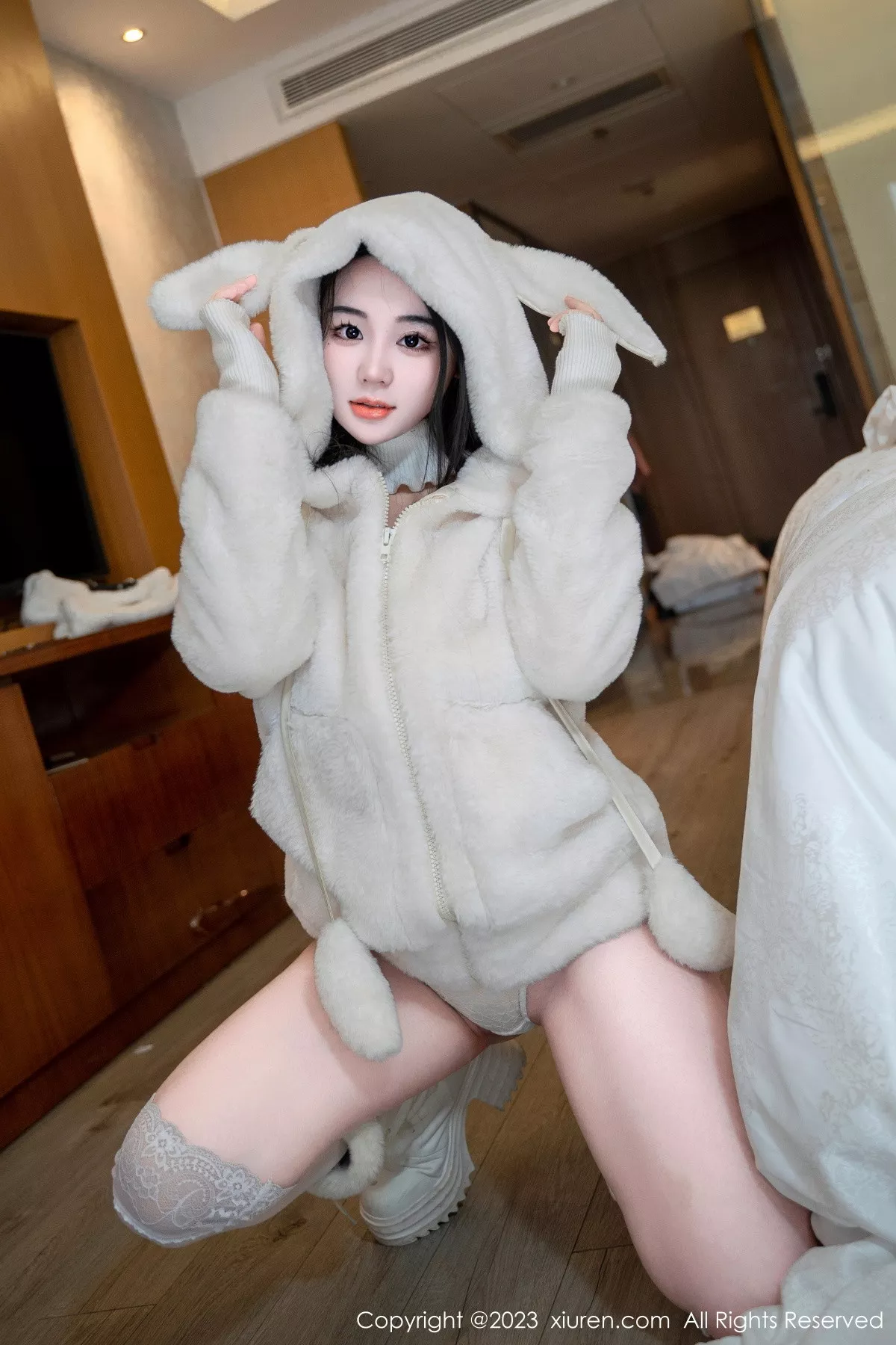 [XiuRen秀人网] 2023.07.04 No.7018 汐汐爱吃草莓 蕾丝内衣 [68P] NO.10