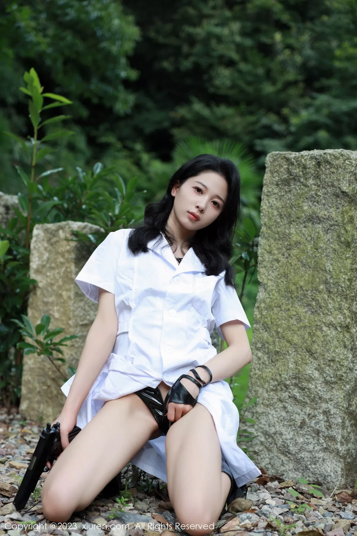 [XiuRen秀人网] 2023.07.11 No.7061 糖豆sisi 皮靴美腿 [54P] NO.2