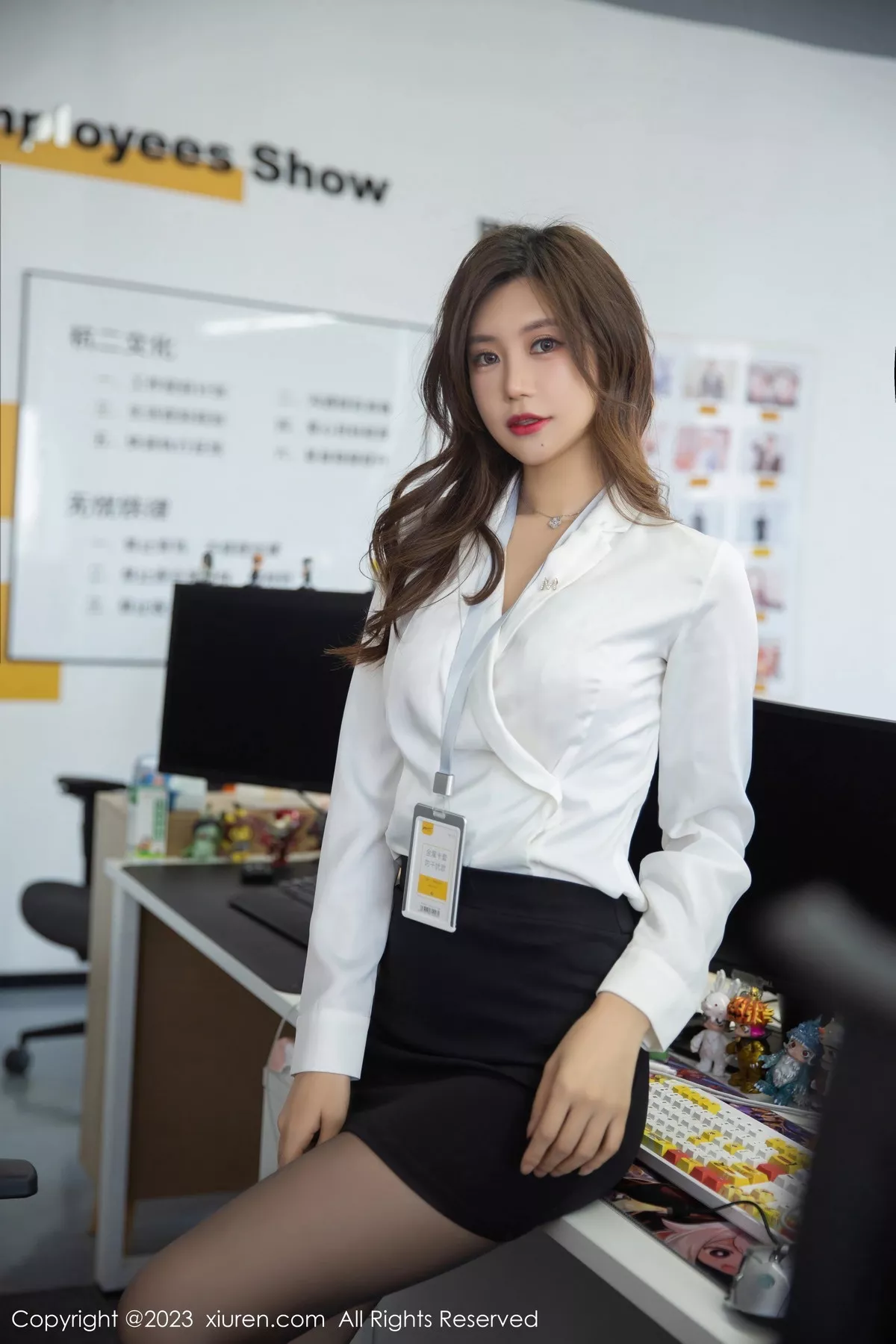 [XiuRen秀人网] 2023.07.14 No.7079 绮里嘉ula 办公室OL [79P] NO.12