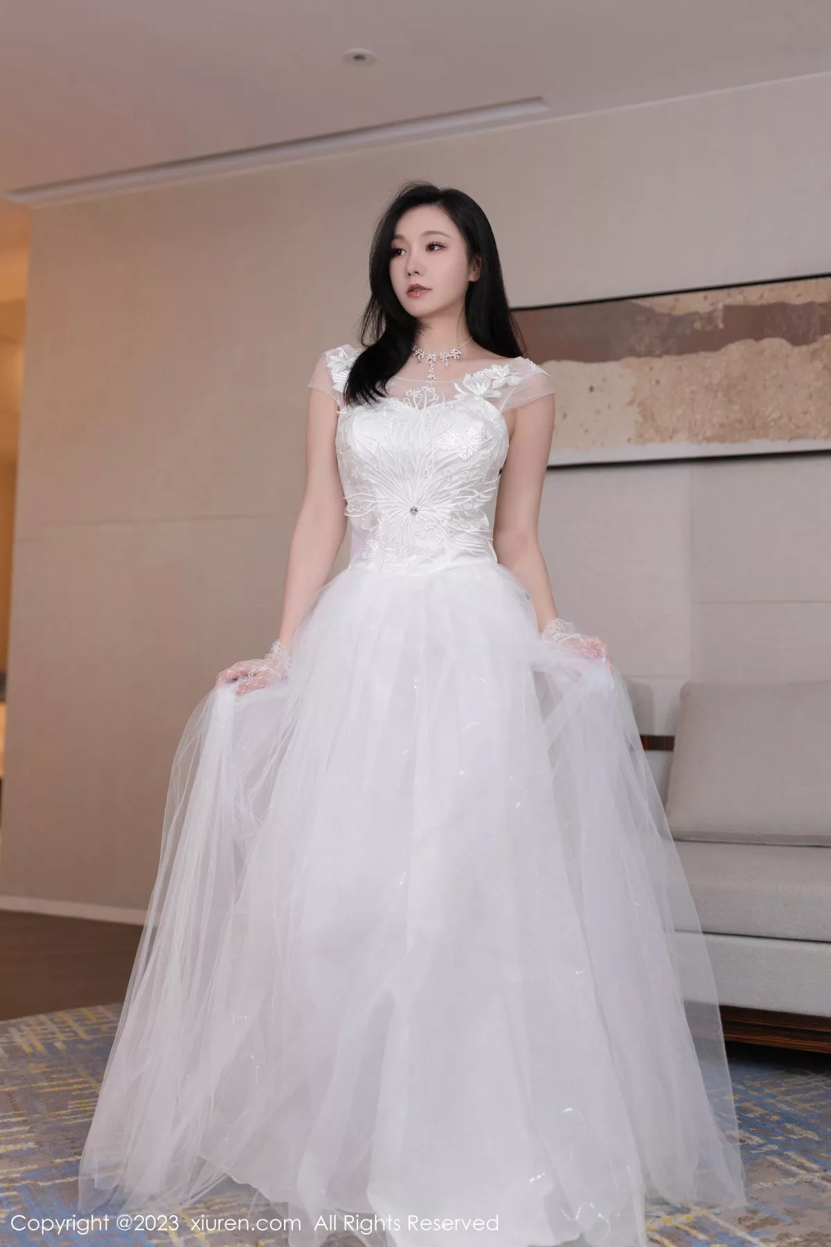 [XiuRen秀人网] 2023.08.08 No.7201 安然anran 婚纱美腿 [79P] NO.9