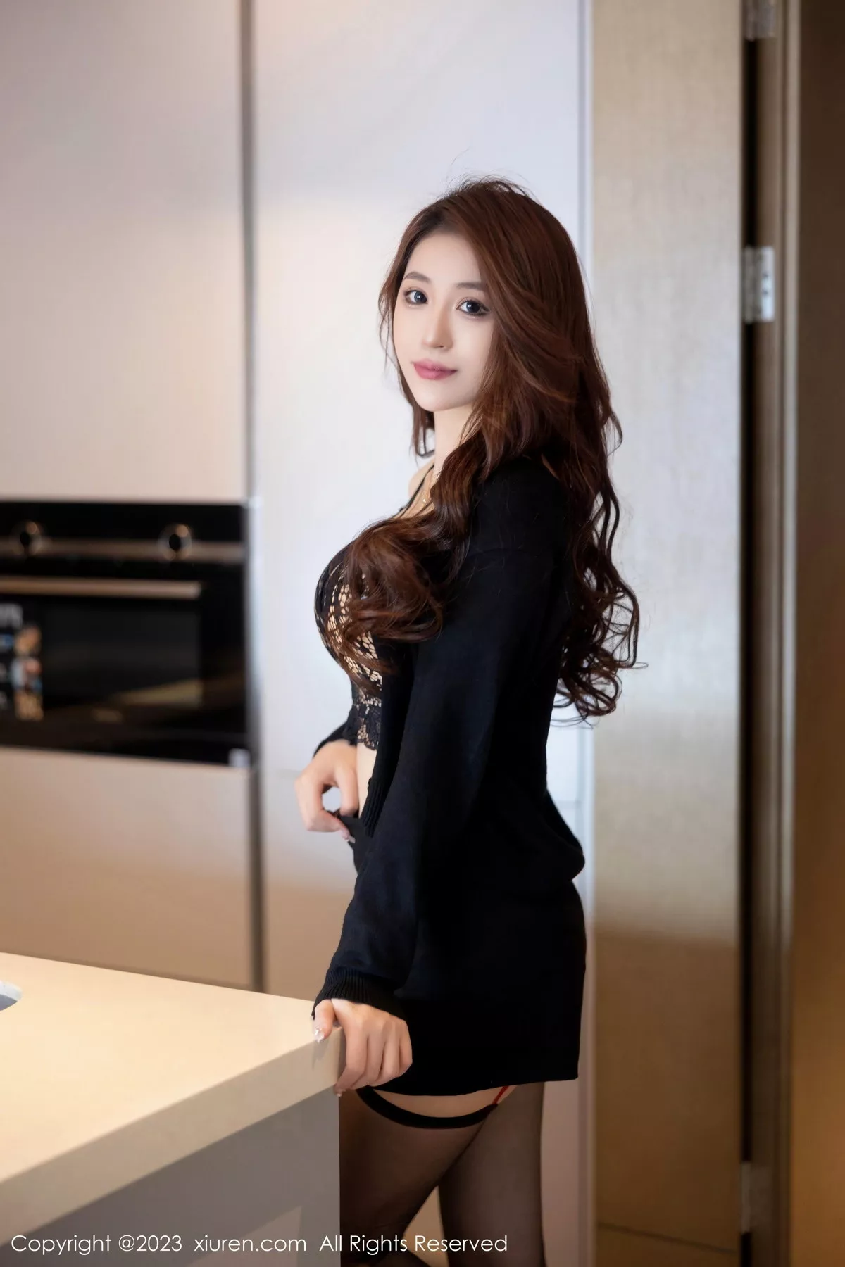 [XiuRen秀人网] 2023.07.21 No.7115 汐汐baby 黑丝美腿 [92P] NO.9