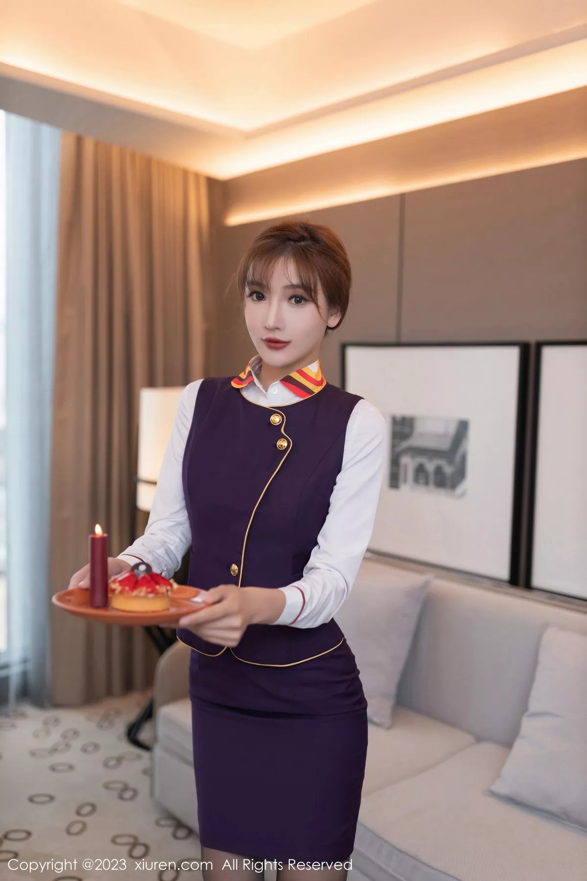 [XiuRen秀人网] 2023.08.17 No.7248 陆萱萱 制服黑丝 [79P] NO.2