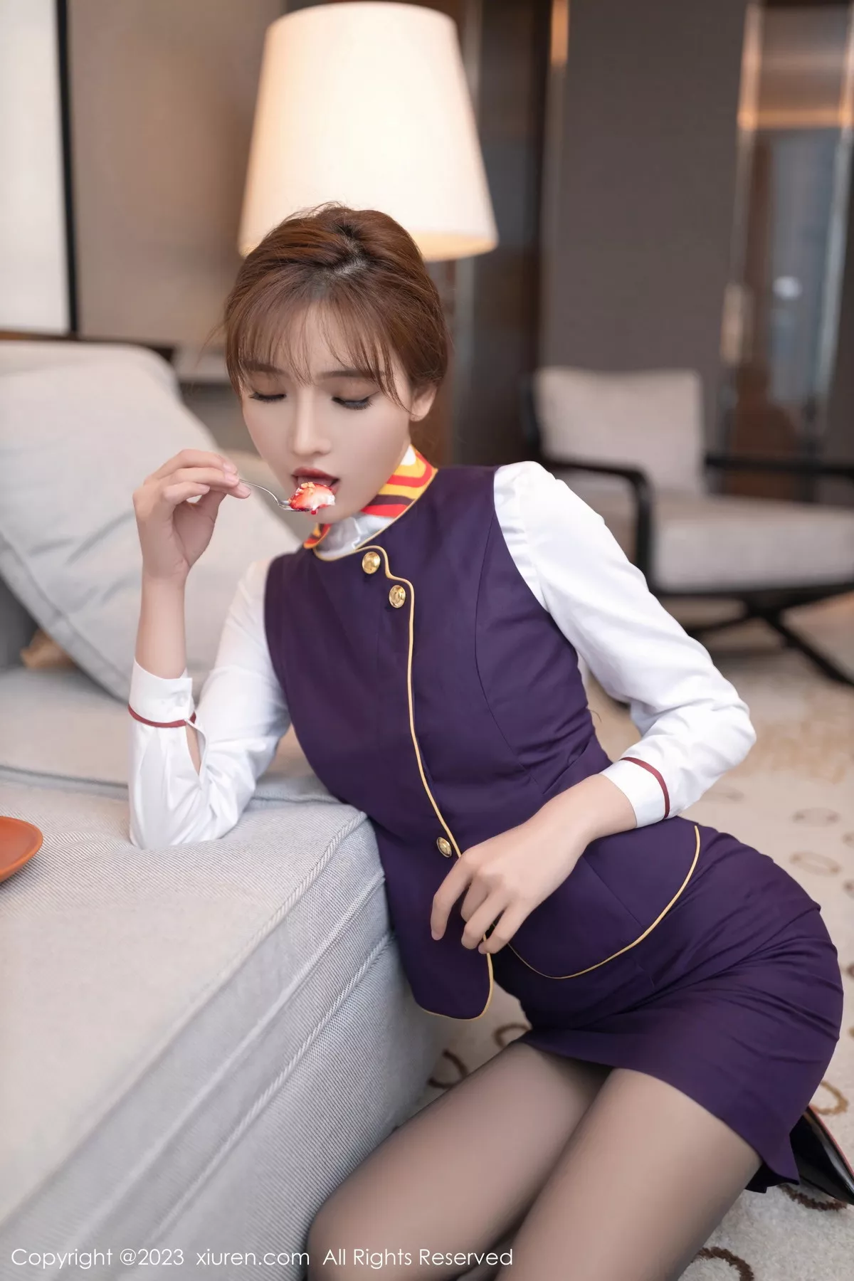 [XiuRen秀人网] 2023.08.17 No.7248 陆萱萱 制服黑丝 [79P] NO.3