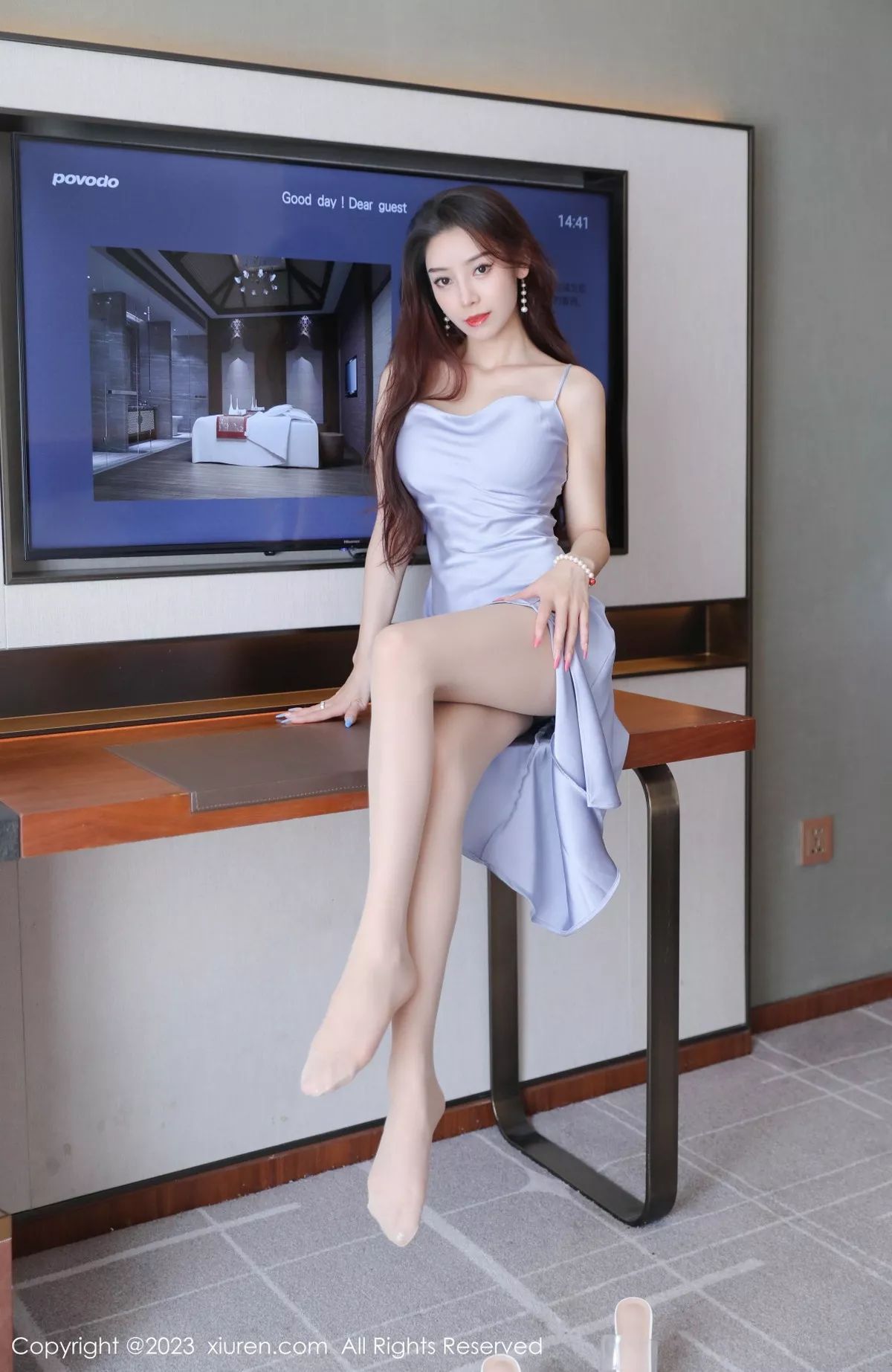 [XiuRen秀人网] 2023.09.11 No.7365 苏曼兮 长裙丝袜 [45P] NO.10