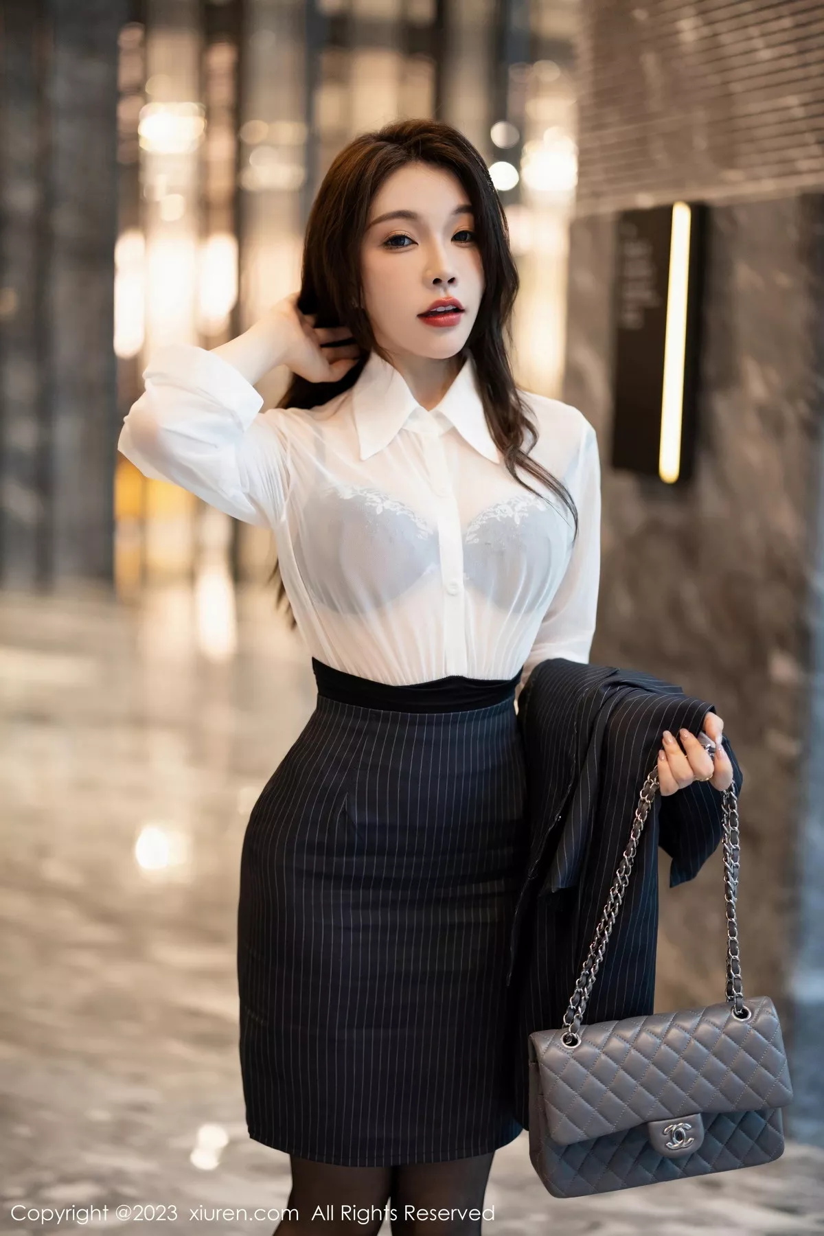 [XiuRen秀人网] 2023.10.13 No.7508 徐莉芝Booty 美臀制服 [83P] NO.9