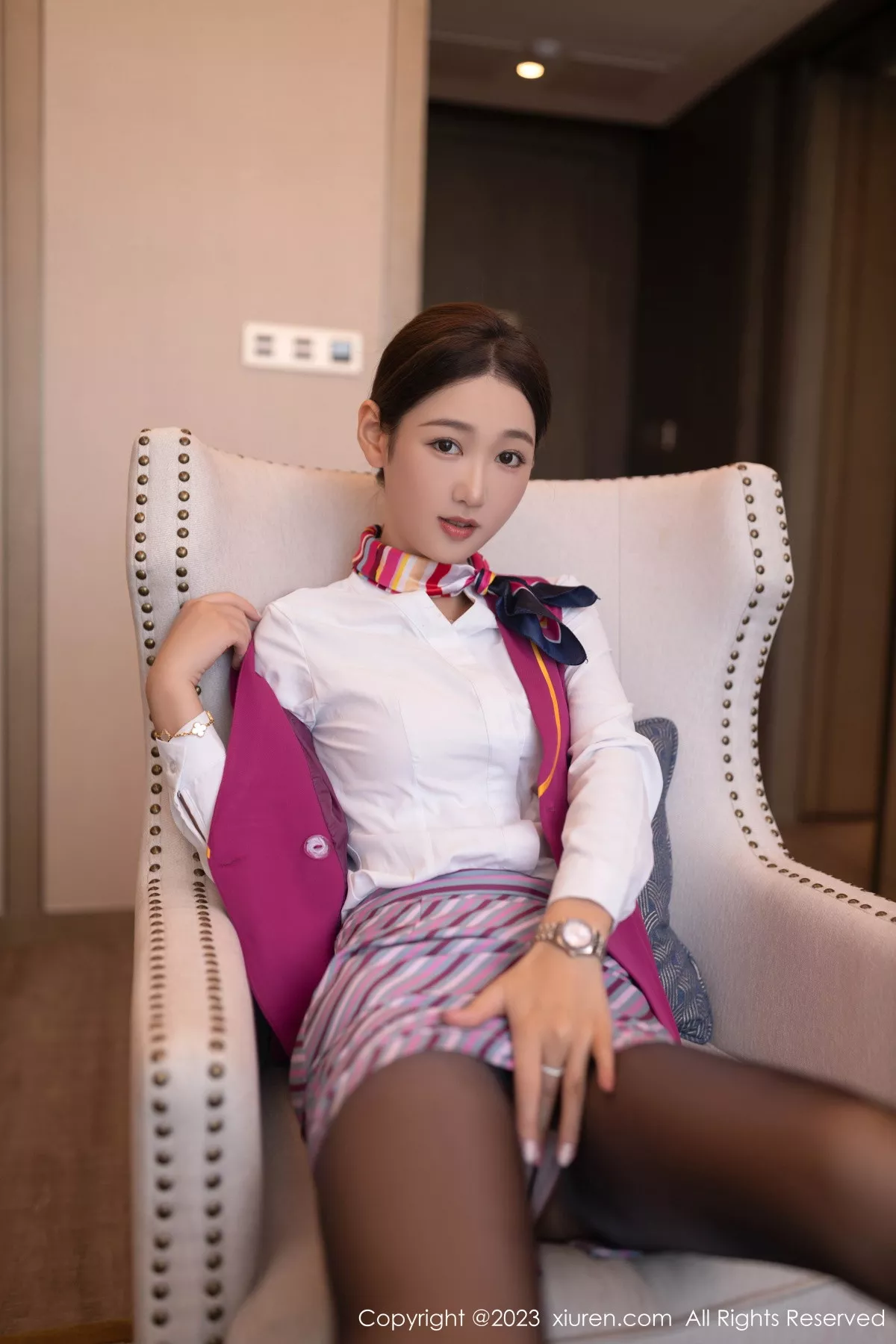 [XiuRen秀人网] 2023.09.18 No.7405 唐安琪 制服黑丝 [77P] NO.12