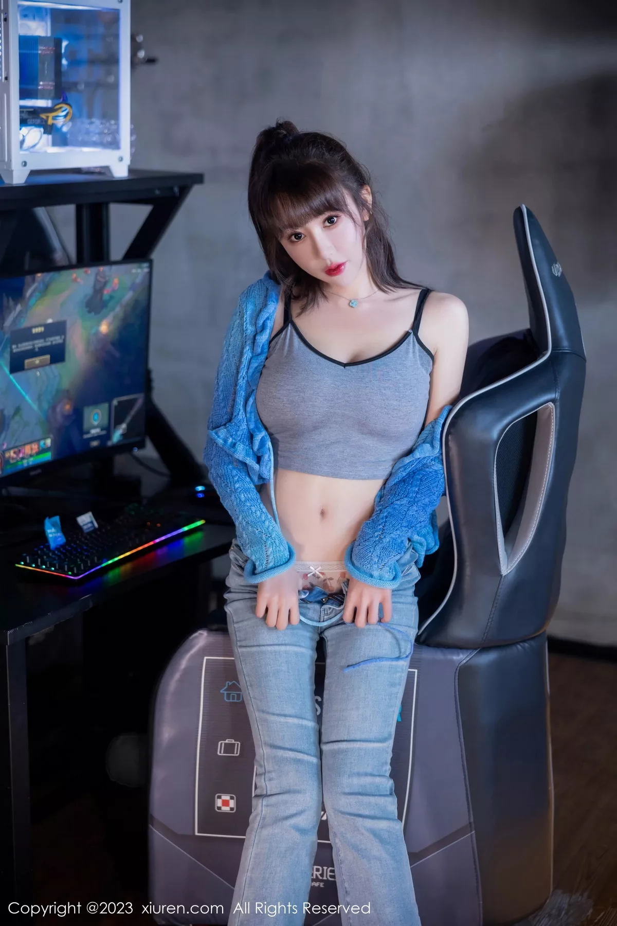 [XiuRen秀人网] 2023.10.20 No.7540 白笑笑 牛仔裤美腿 [80P] NO.12