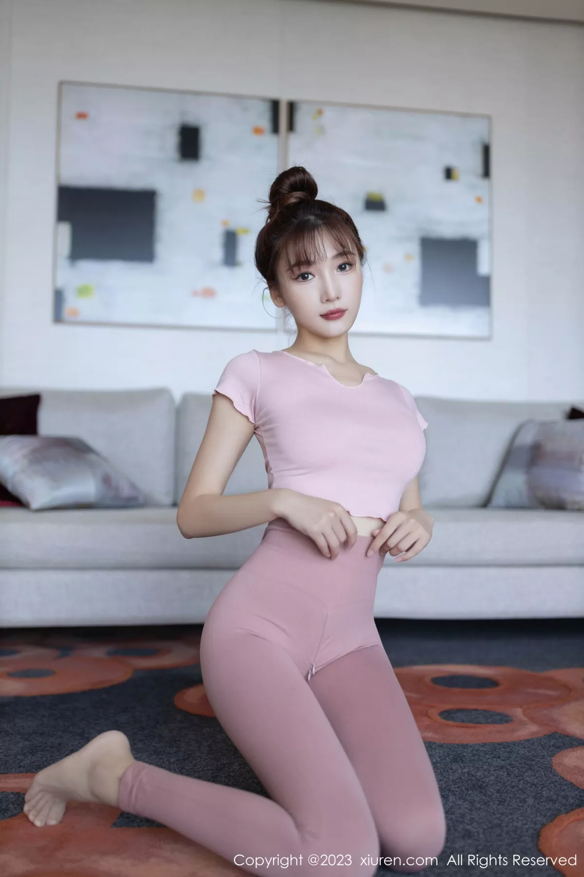 [XiuRen秀人网] 2023.11.30 No.7746 陆萱萱 美腿瑜伽服 [80P] NO.8