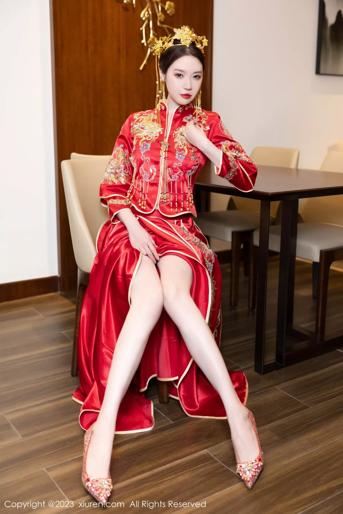 [XiuRen秀人网] 2023.12.05 No.7766 梦心玥 婚嫁美腿 [88P] NO.10