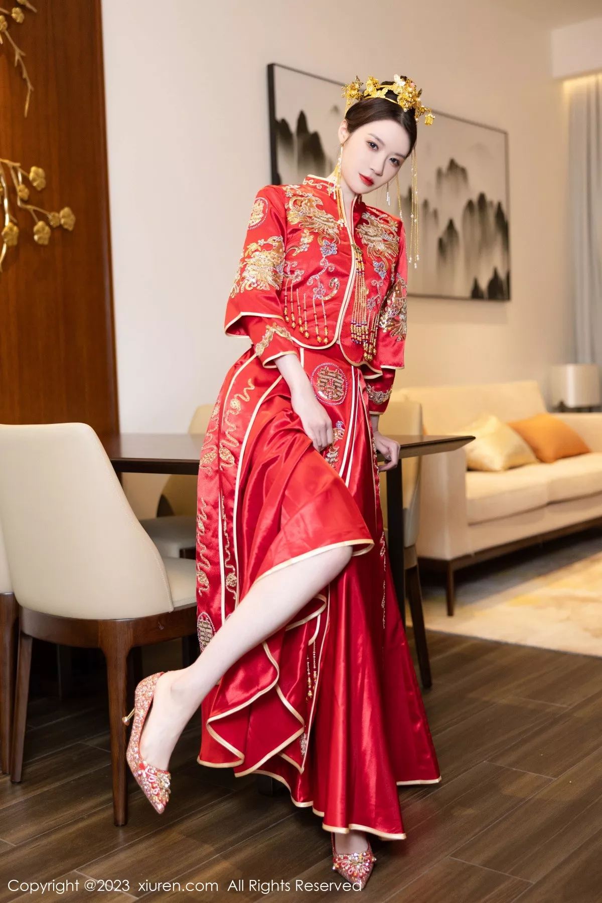 [XiuRen秀人网] 2023.12.05 No.7766 梦心玥 婚嫁美腿 [88P] NO.6