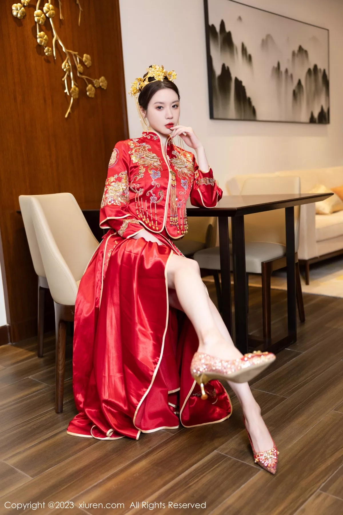 [XiuRen秀人网] 2023.12.05 No.7766 梦心玥 婚嫁美腿 [88P] NO.12