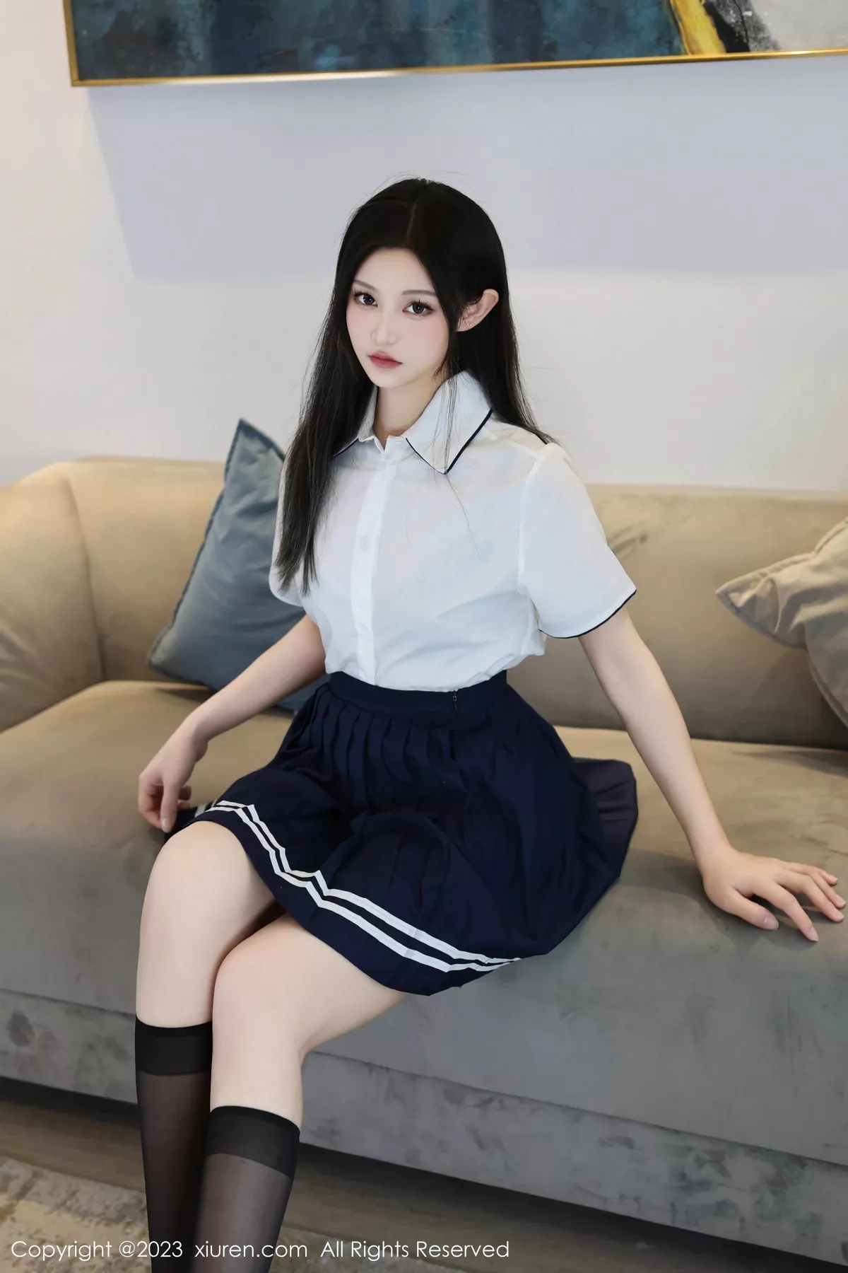 [XiuRen秀人网] 2023.11.22 No.7697 大橘BBKira 丝袜短裙 [66P] NO.2