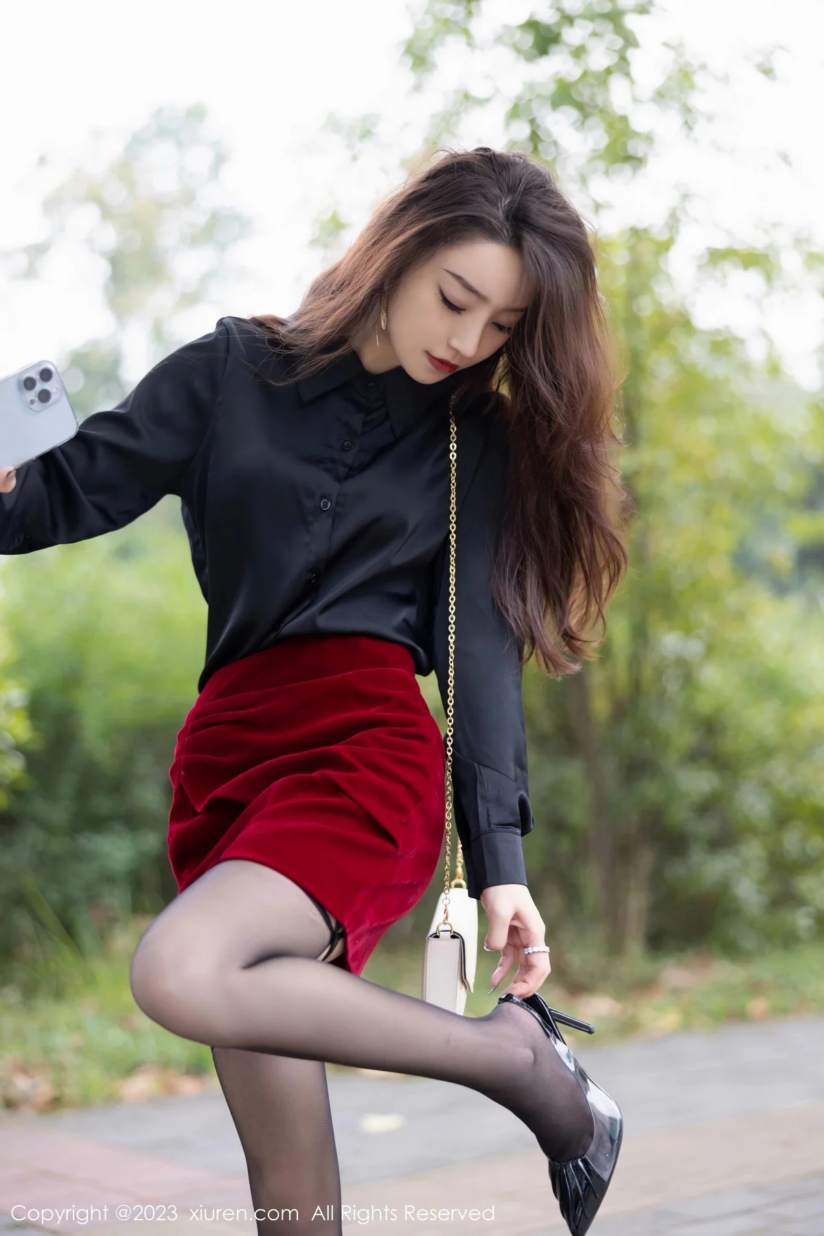[XiuRen秀人网] 2023.12.26 No.7867 苏曼兮 短裙黑丝 [83P] NO.2