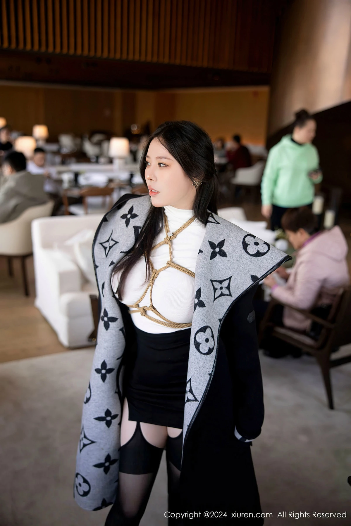 [XiuRen秀人网] 2024.04.15 No.8390 白茹雪 黑丝性感 [90P] NO.4