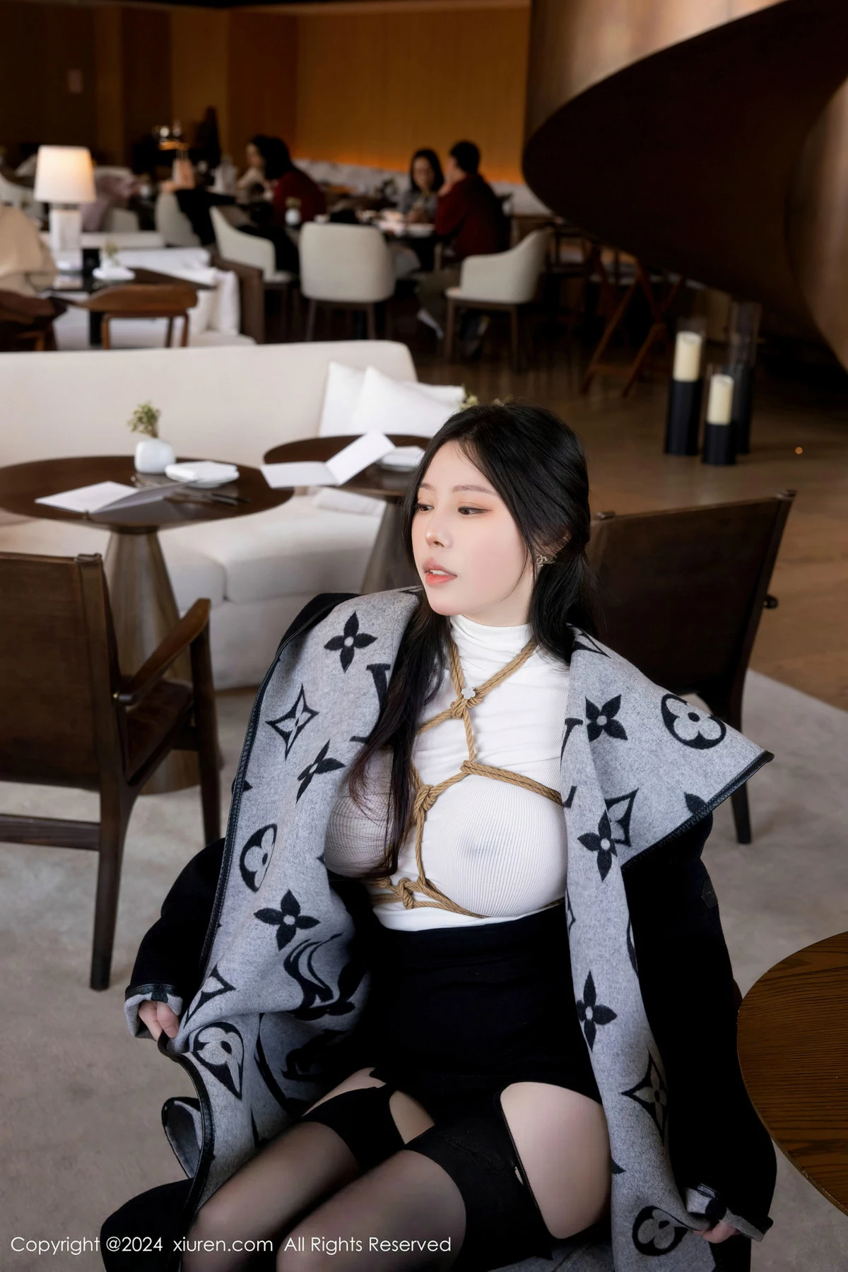 [XiuRen秀人网] 2024.04.15 No.8390 白茹雪 黑丝性感 [90P] NO.9