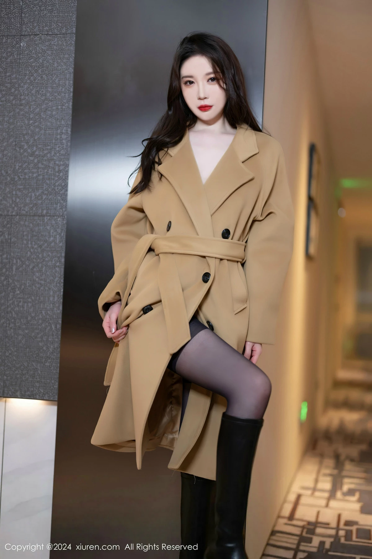 [XiuRen秀人网] 2024.04.18 No.8414 梦心玥 黑丝美腿 [80P] NO.7